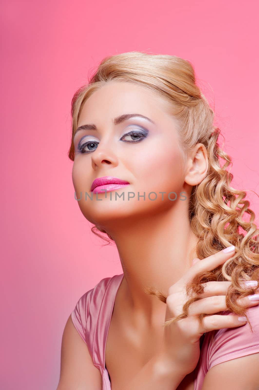 Studio portrait of young woman