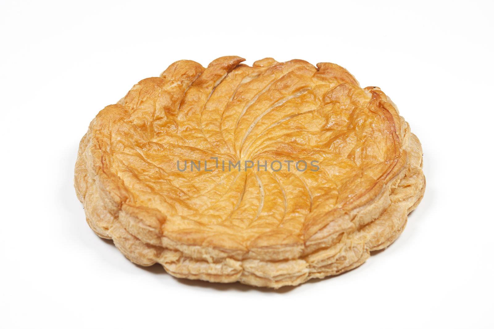 epiphany cake on white background