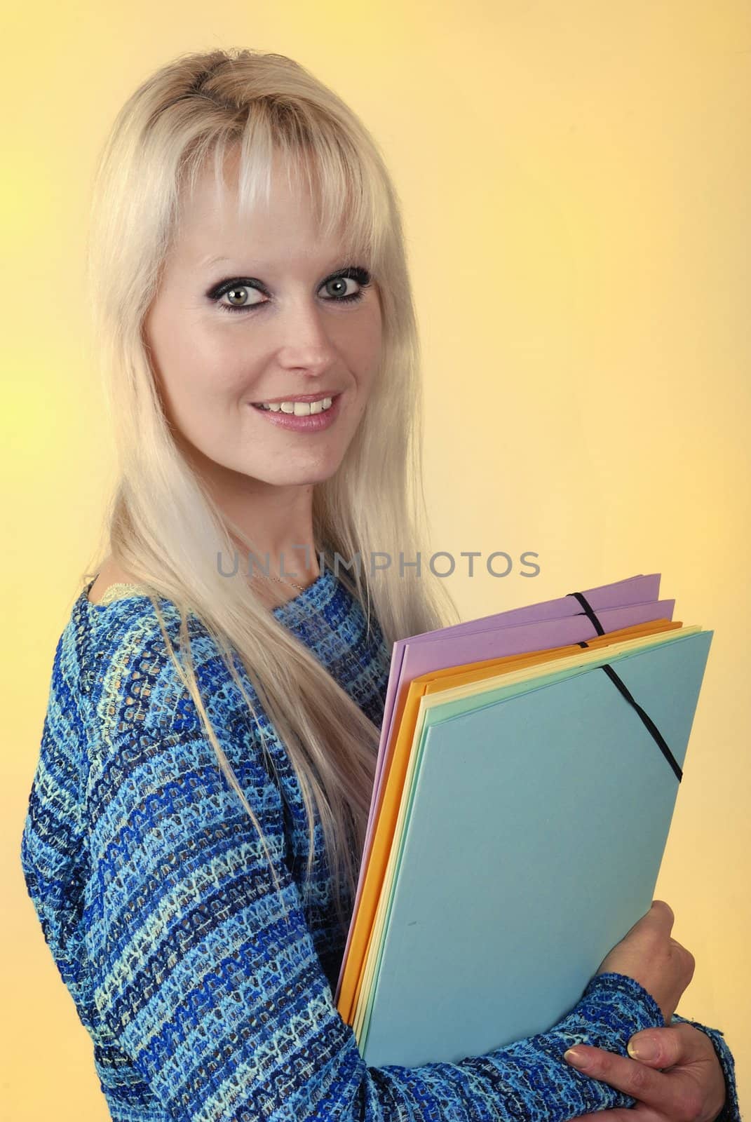 student with folder