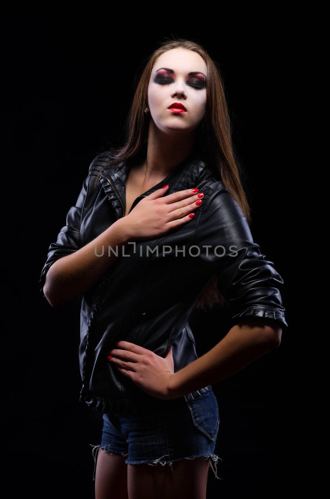 Fashion style portrait of young girl