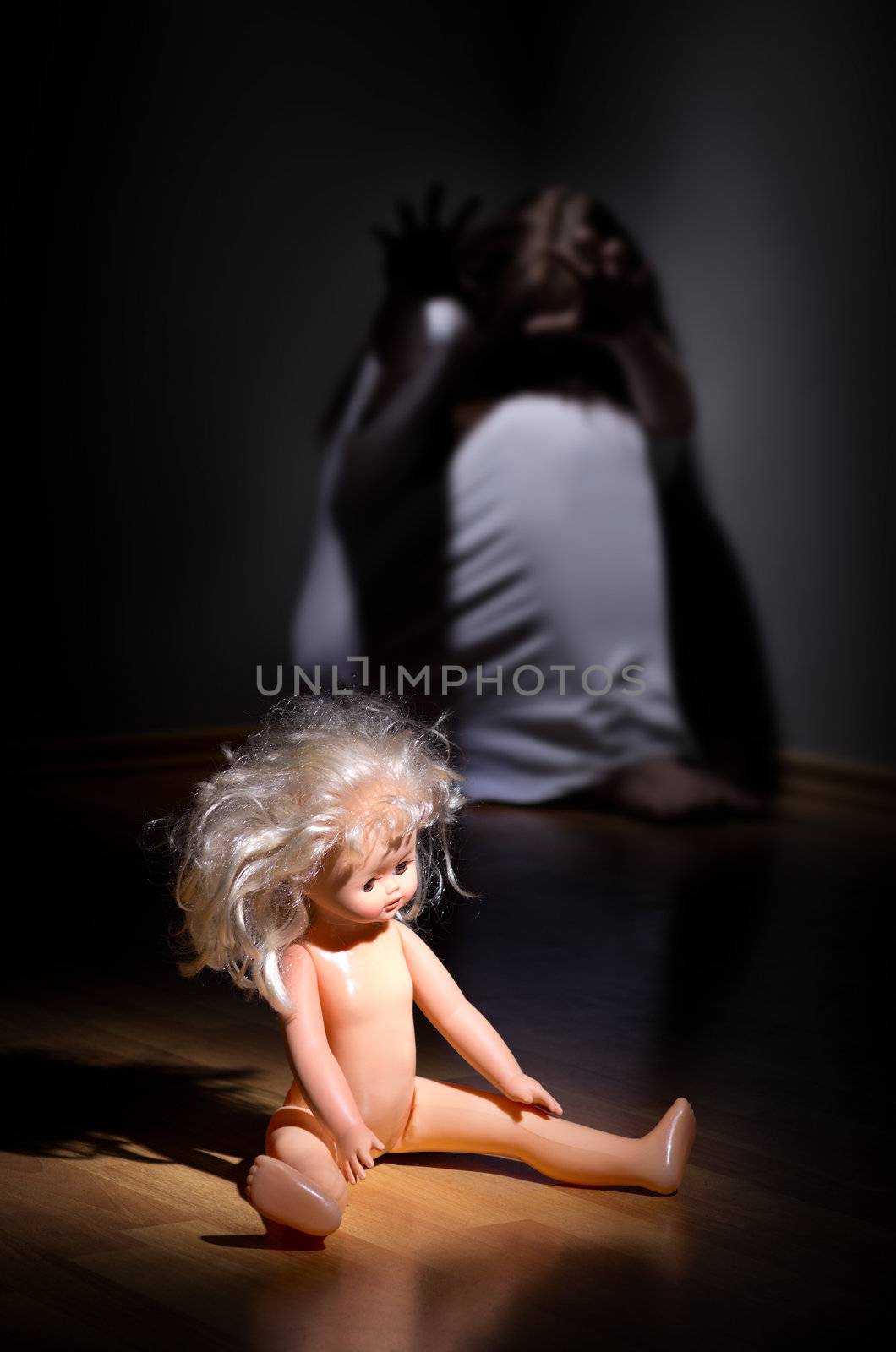 Crazy girl and doll by rbv