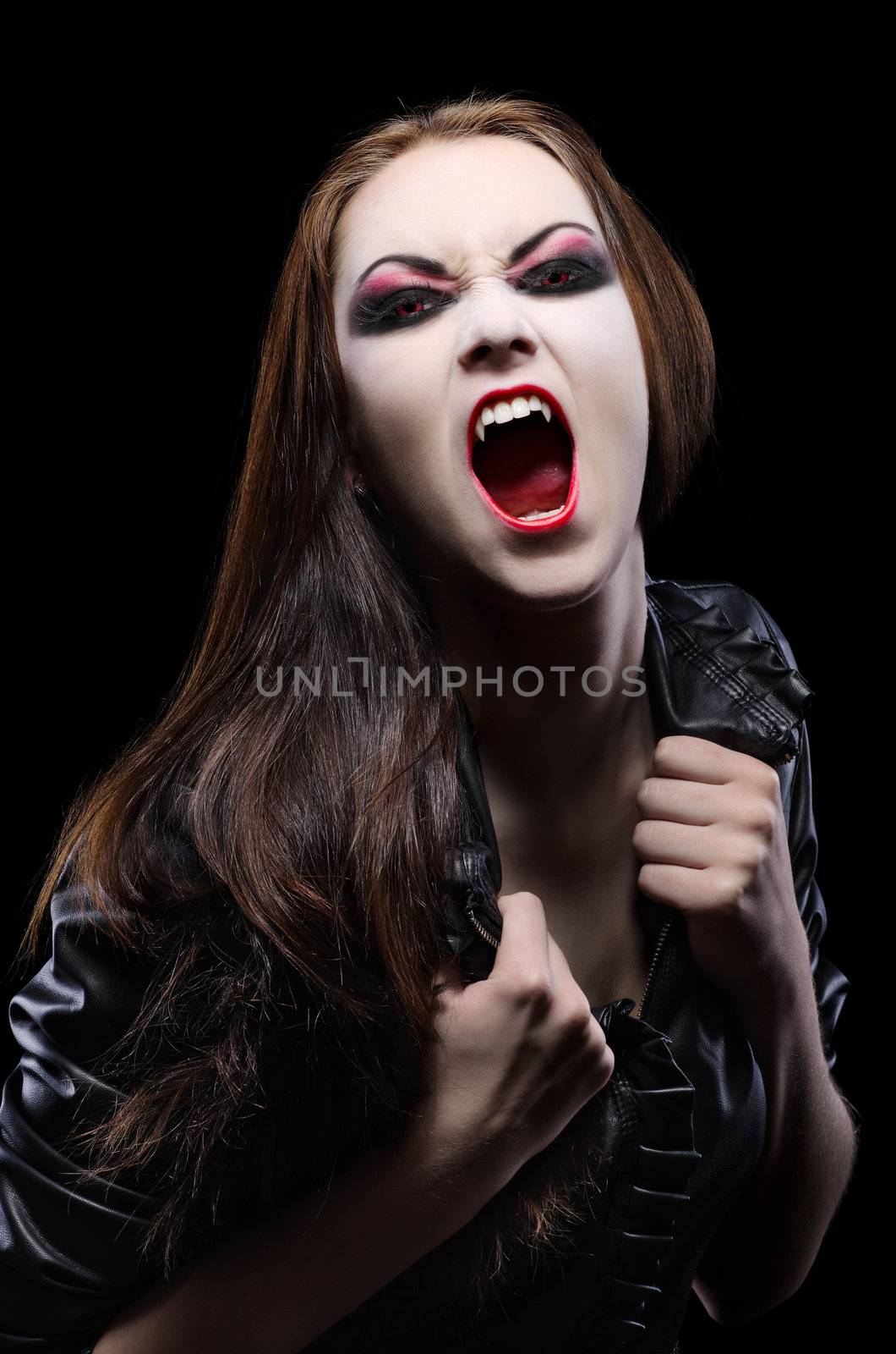 Young beautiful vampire woman by rbv