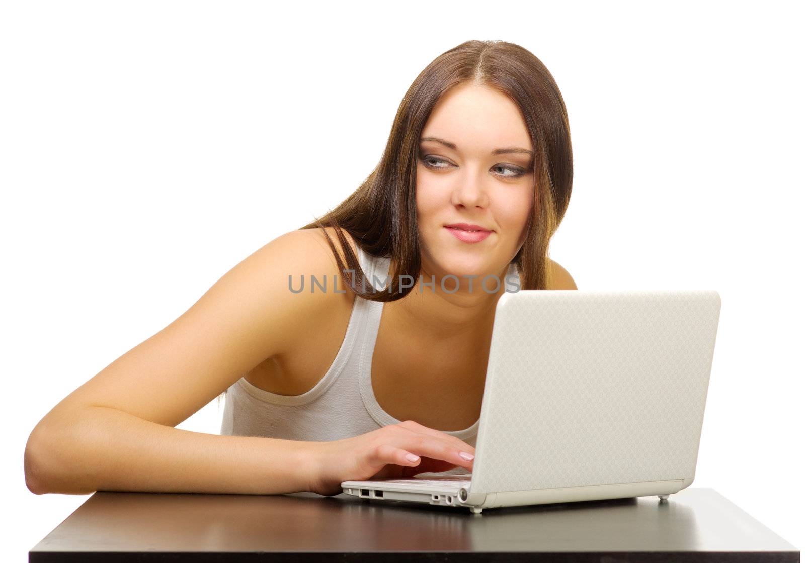 Girl with laptop