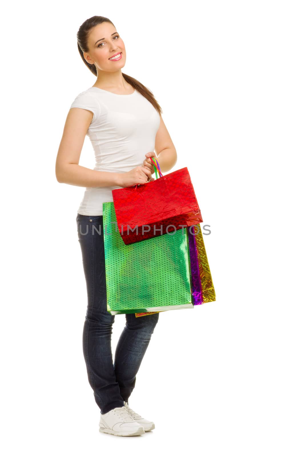 Young girl with bags by rbv
