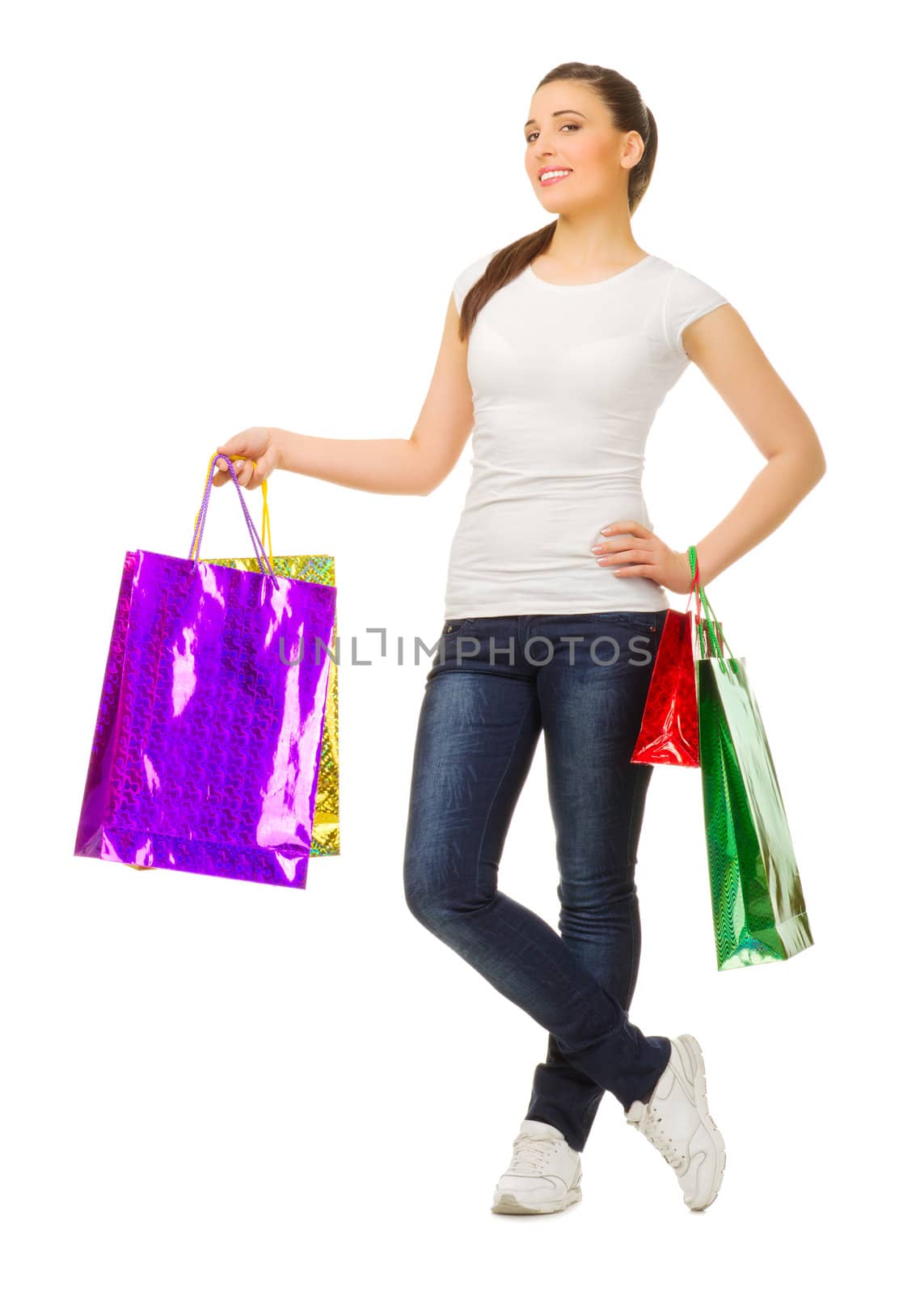 Young girl with bags by rbv