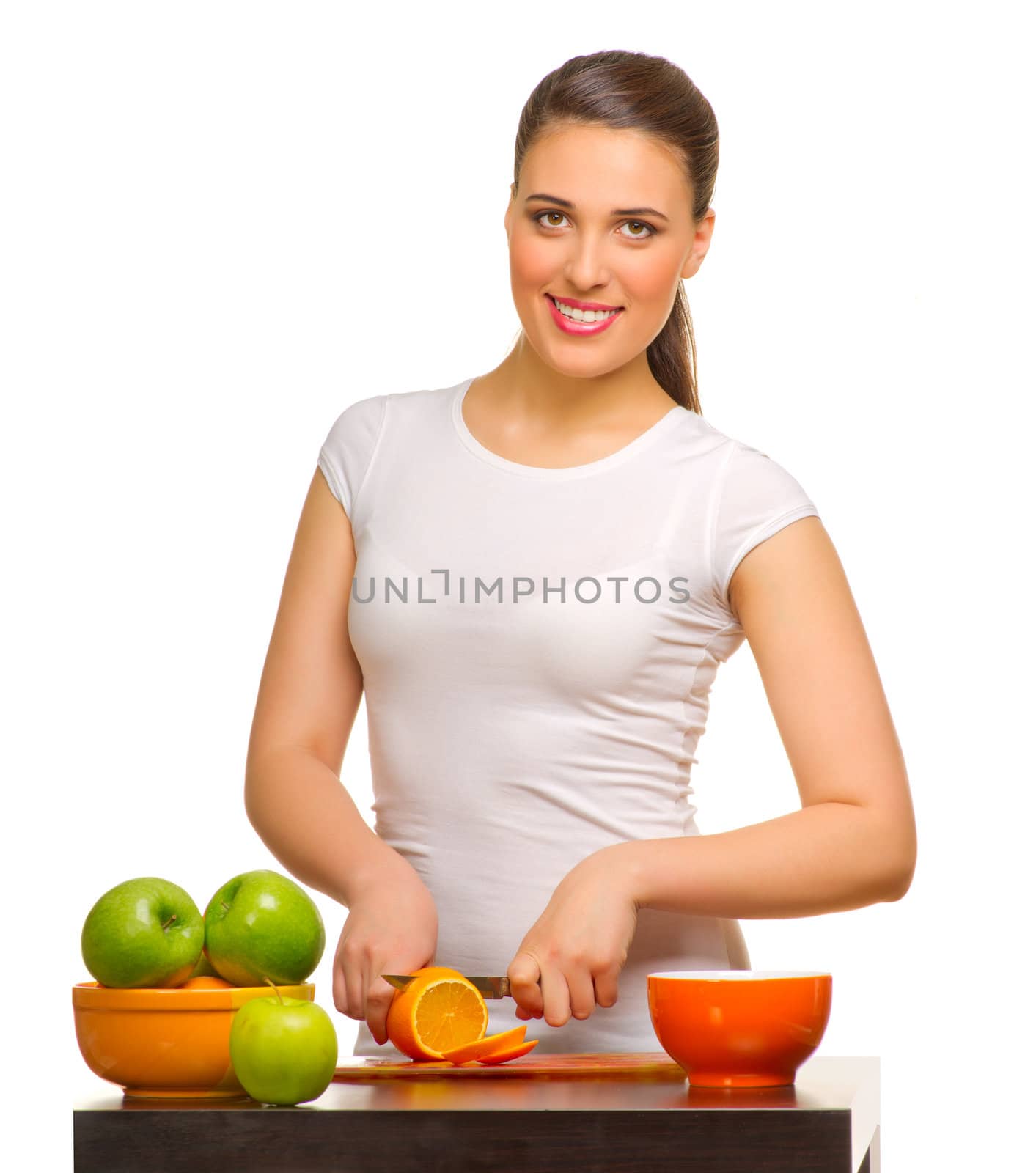 Young woman with fruits by rbv