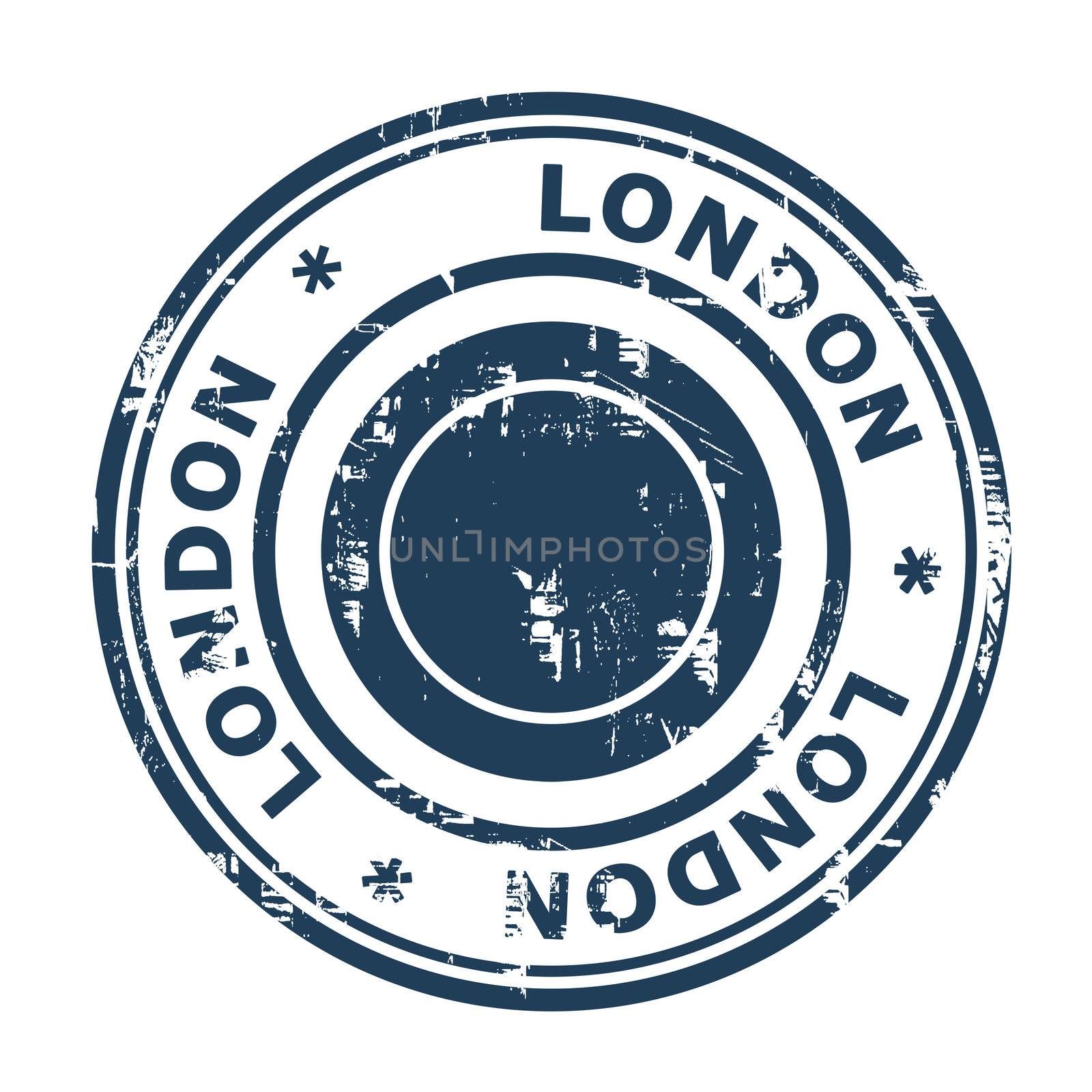 London travel stamp isolated on a white background.