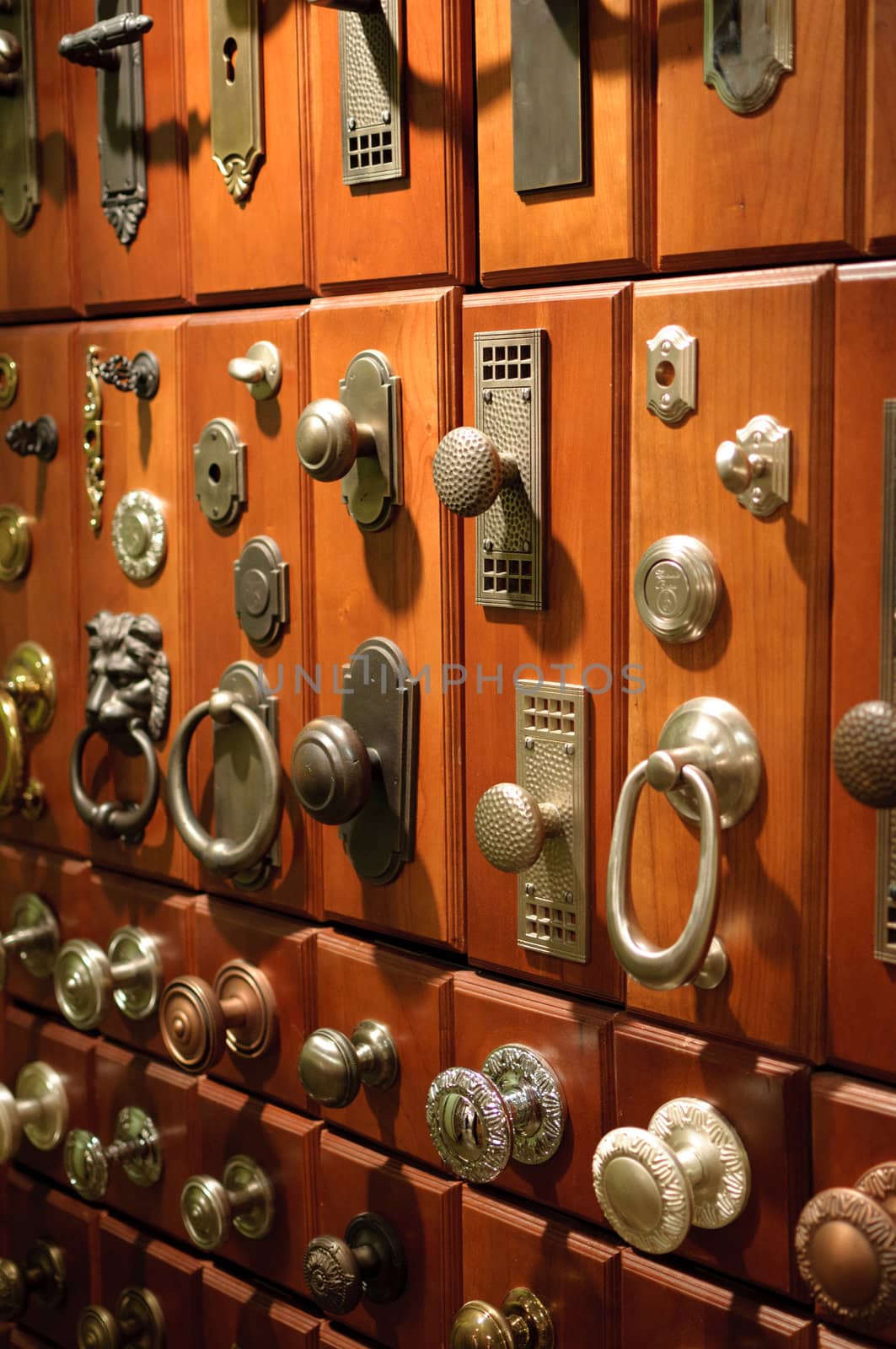 Assortment of metal doorknobs. by Shane9