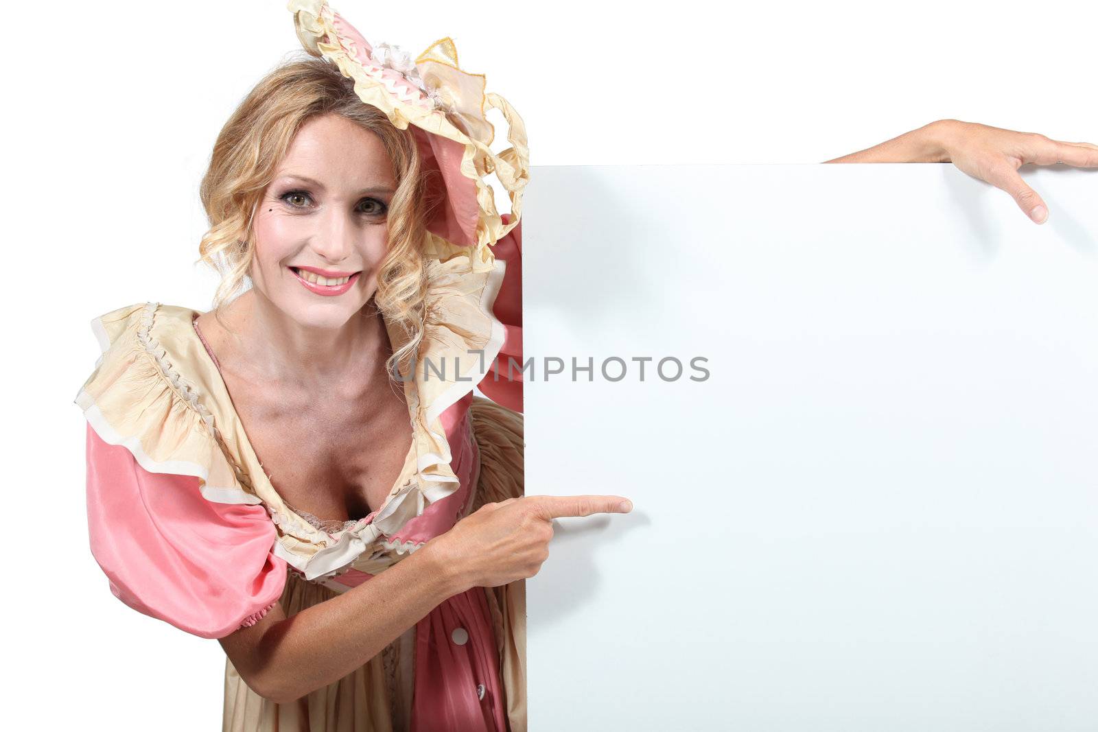 Woman with romantic dress by phovoir