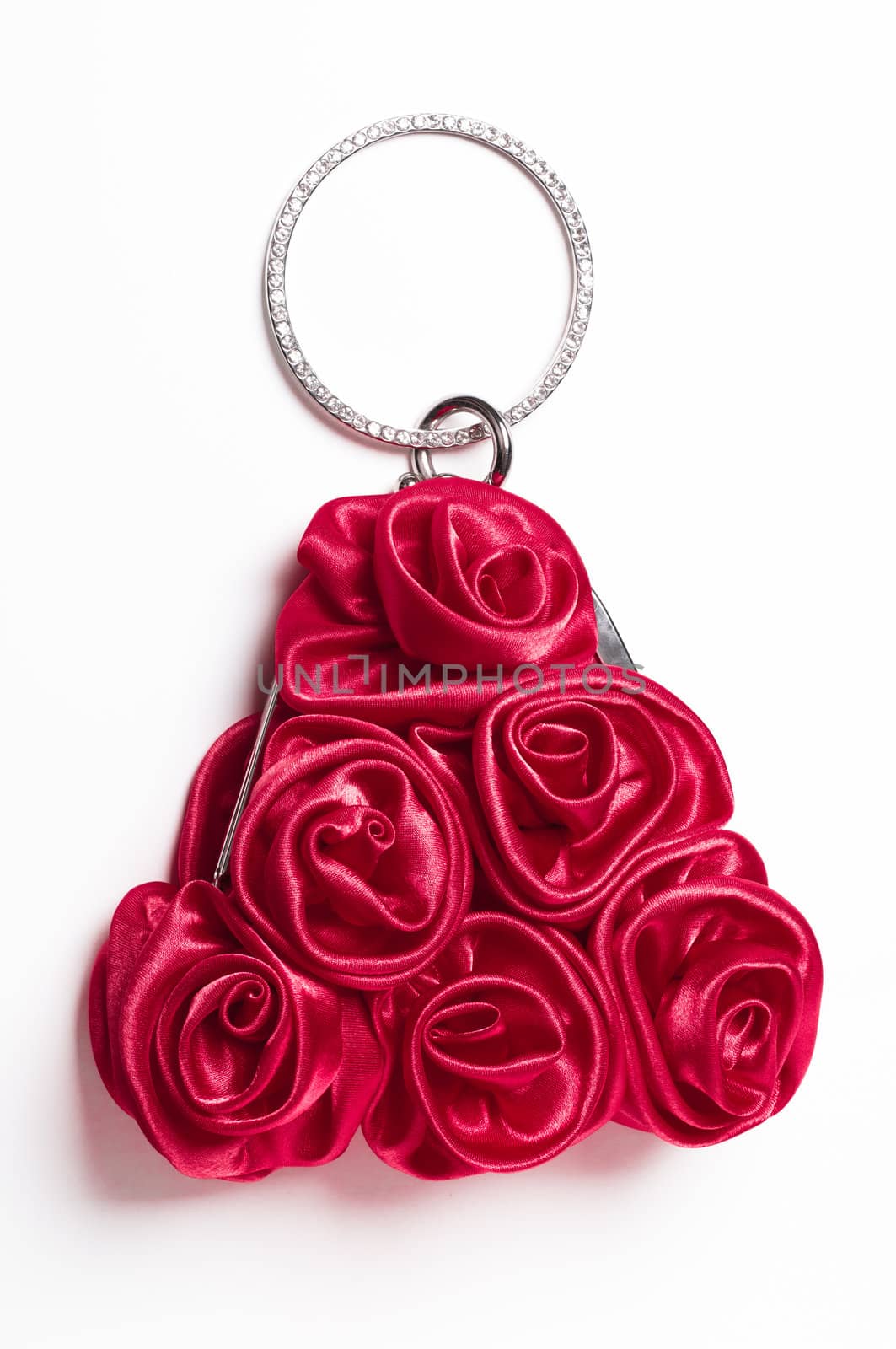 flower purse on white background