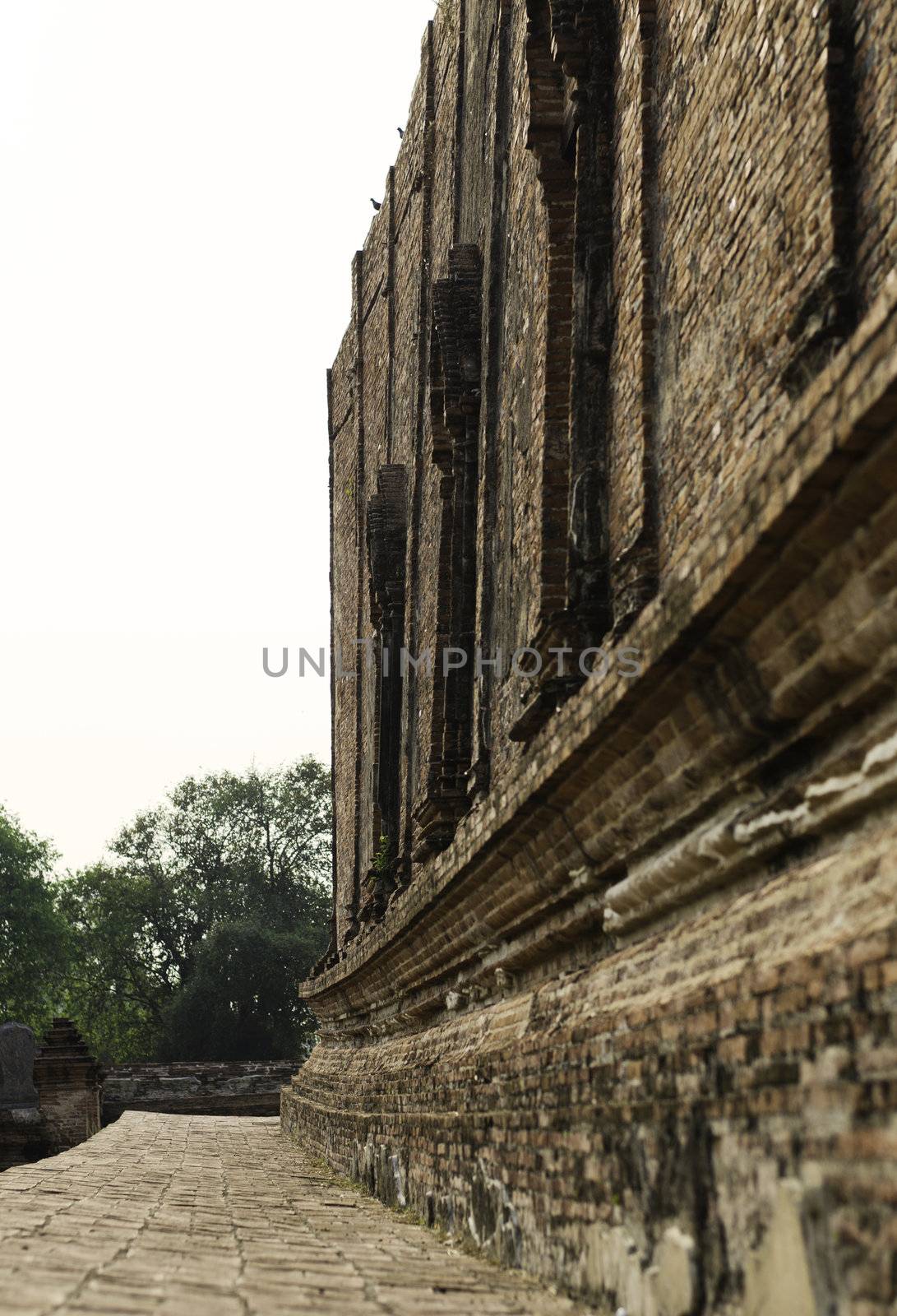 Wat Maheyong, Ancient temple and monument, Ayutthaya, Thailand  by siraanamwong