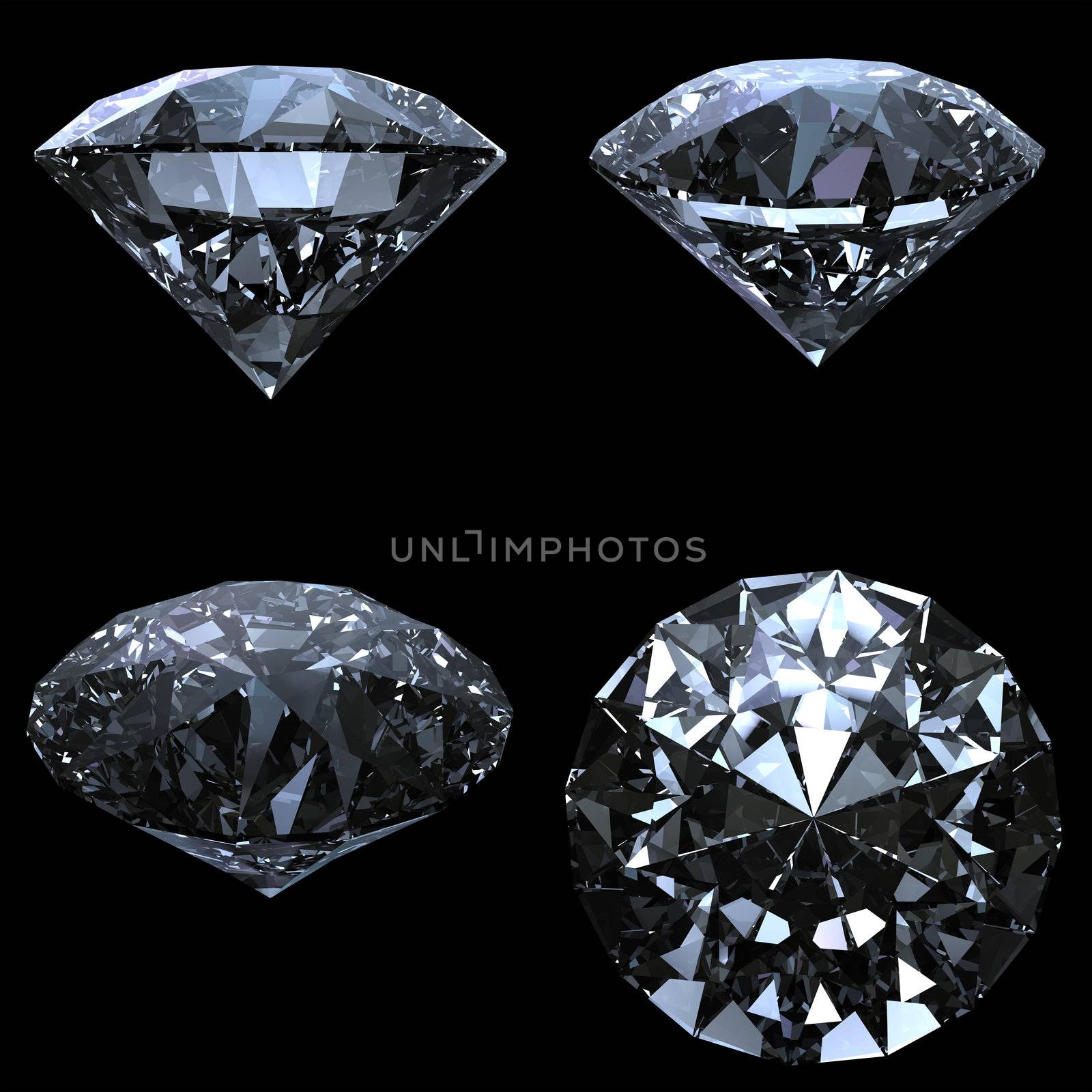 Set of 4 diamonds with clipping path by 123dartist