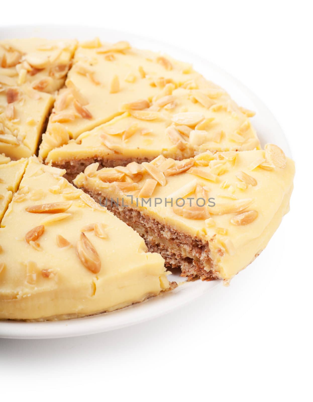 Closeup view of pieces of sweet pie