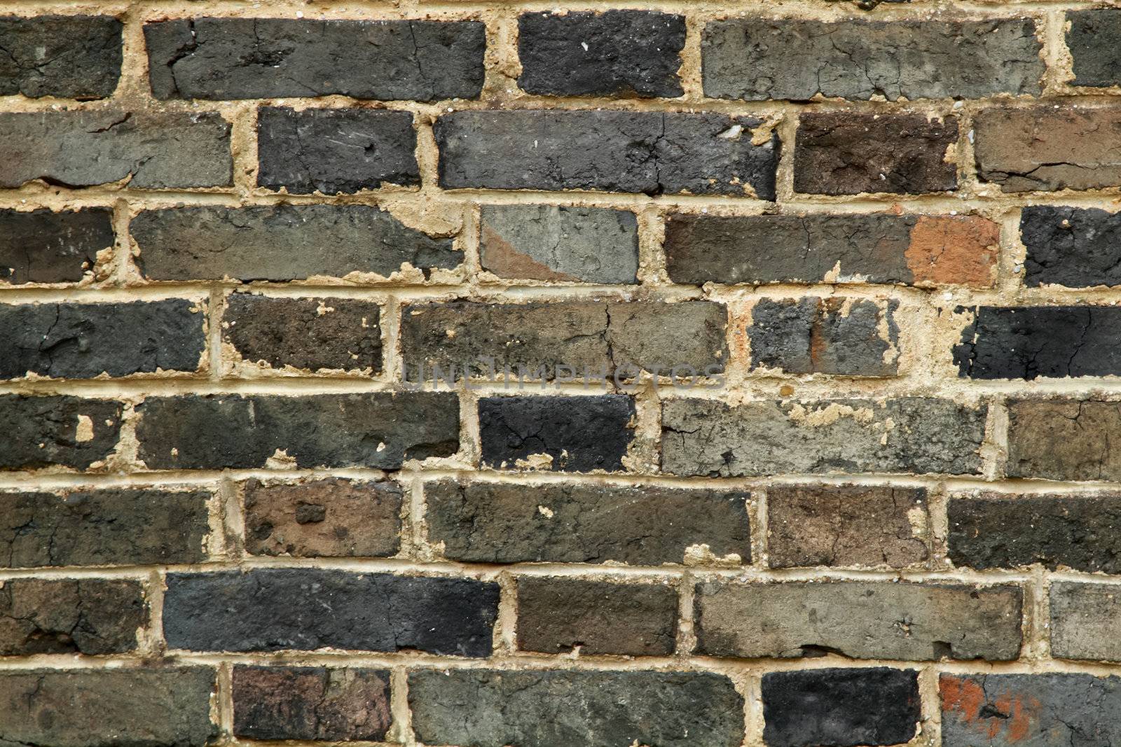 Gray brick wall for backgrounds or wallpaper