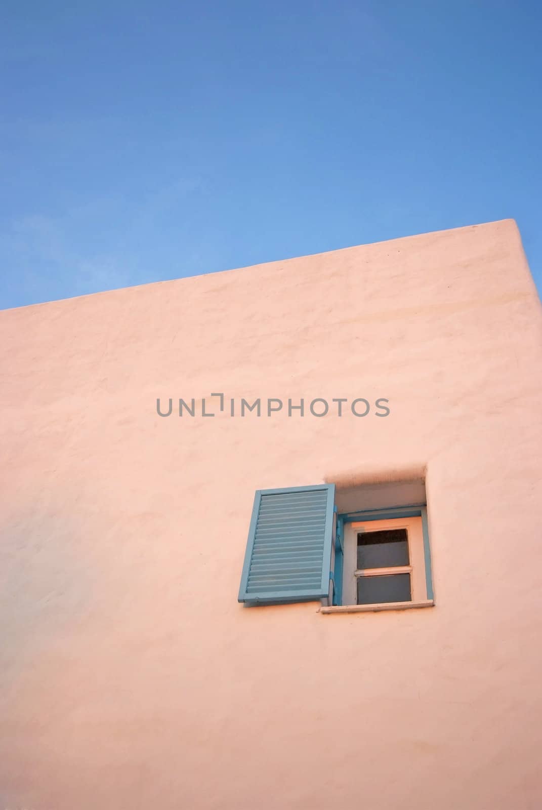 Vintage blue windows on the wall  by opasstudio