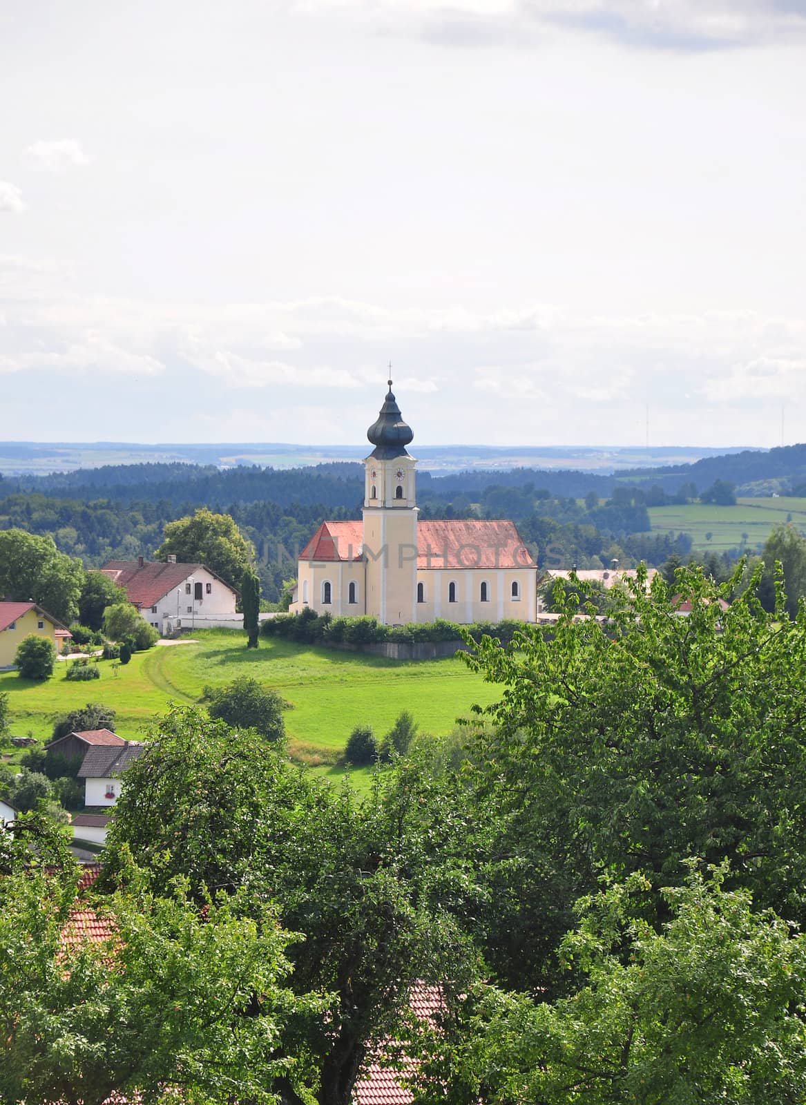 Curch Saint Stephanus in Lalling, Bavaria by rbiedermann