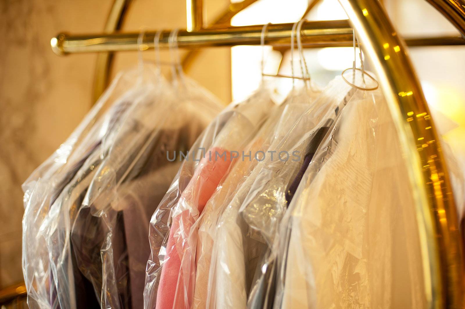 Fashionable apparel neatly wrapped and covered by stockyimages