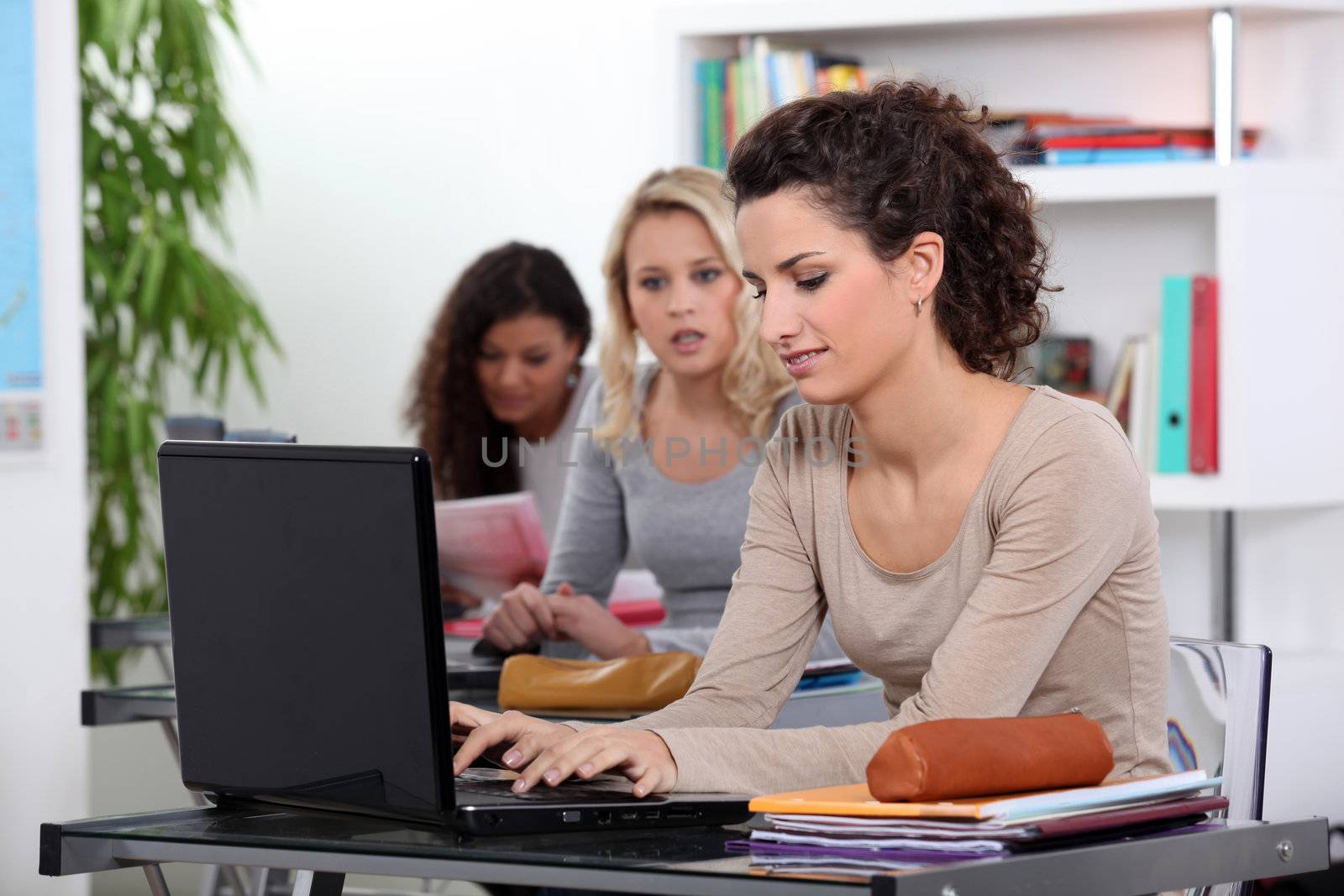 Girls in a classroom