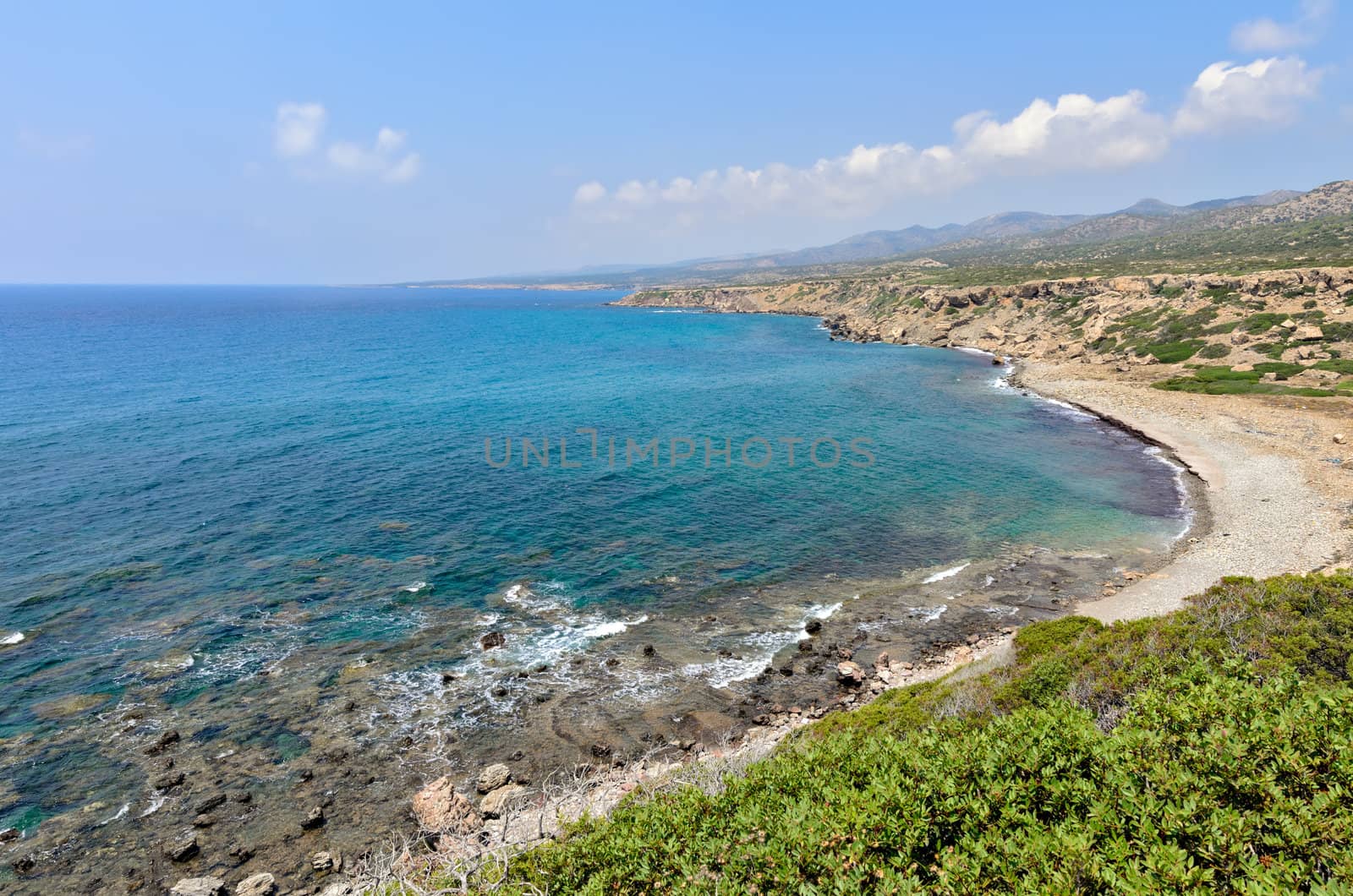 Coast of Akamas peninsula on Cyprus by mahout