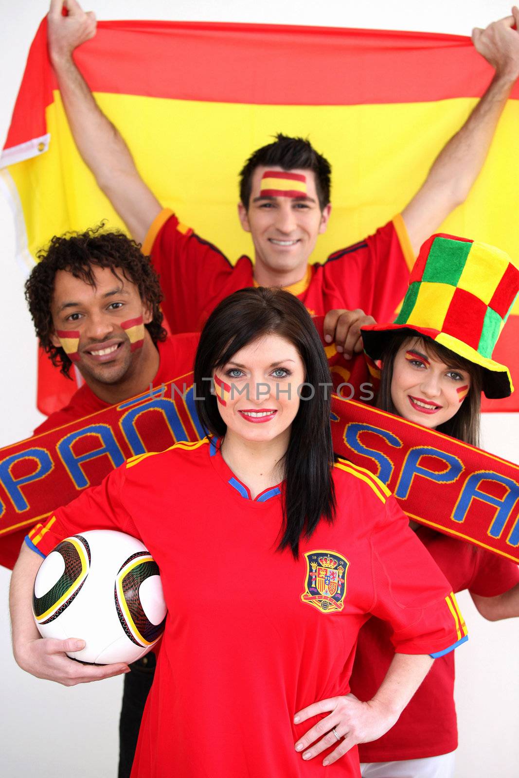 Passionate Spain supporters