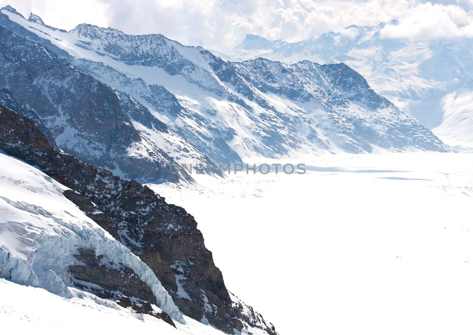 Great Aletsch Glacier Jungfrau Switzerland