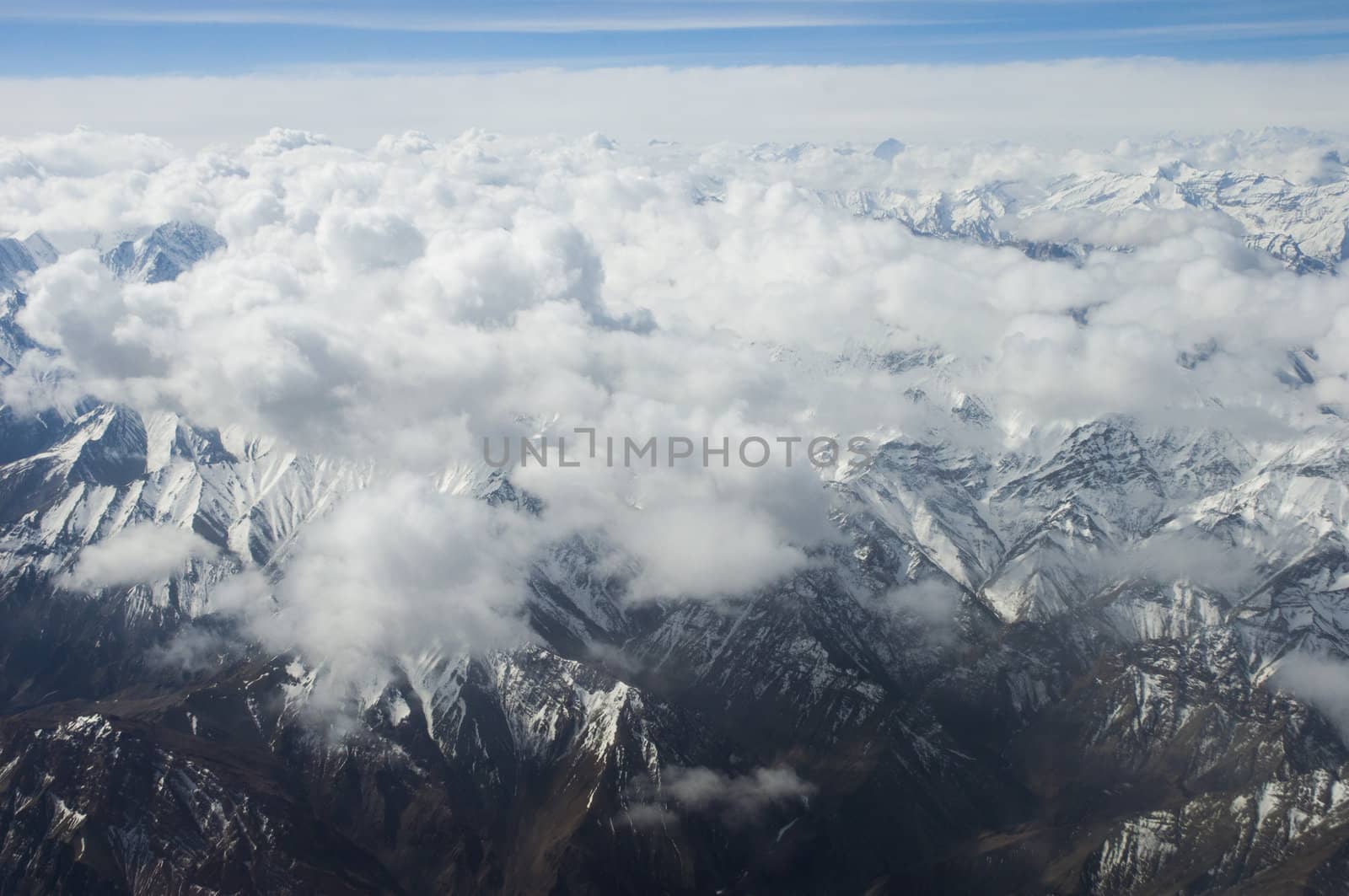 a bird eyes view of Karakoram in Ladakh, India