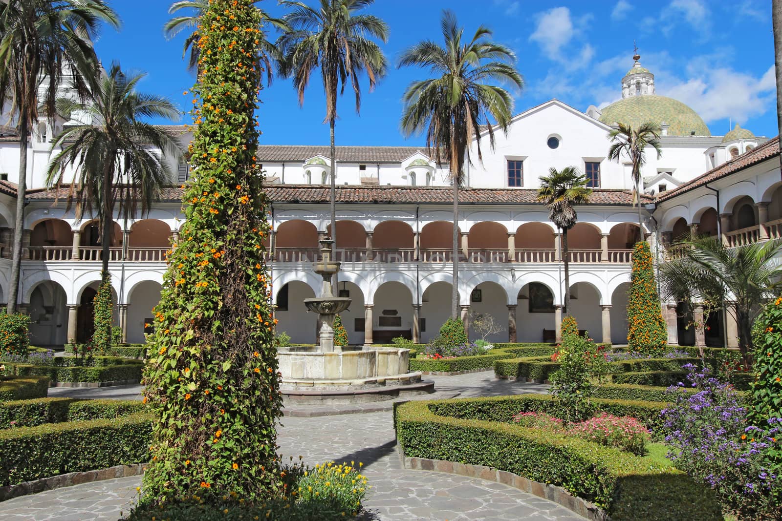 Courtyard at the church of San Francisco in Quito, Ecuador by sgoodwin4813