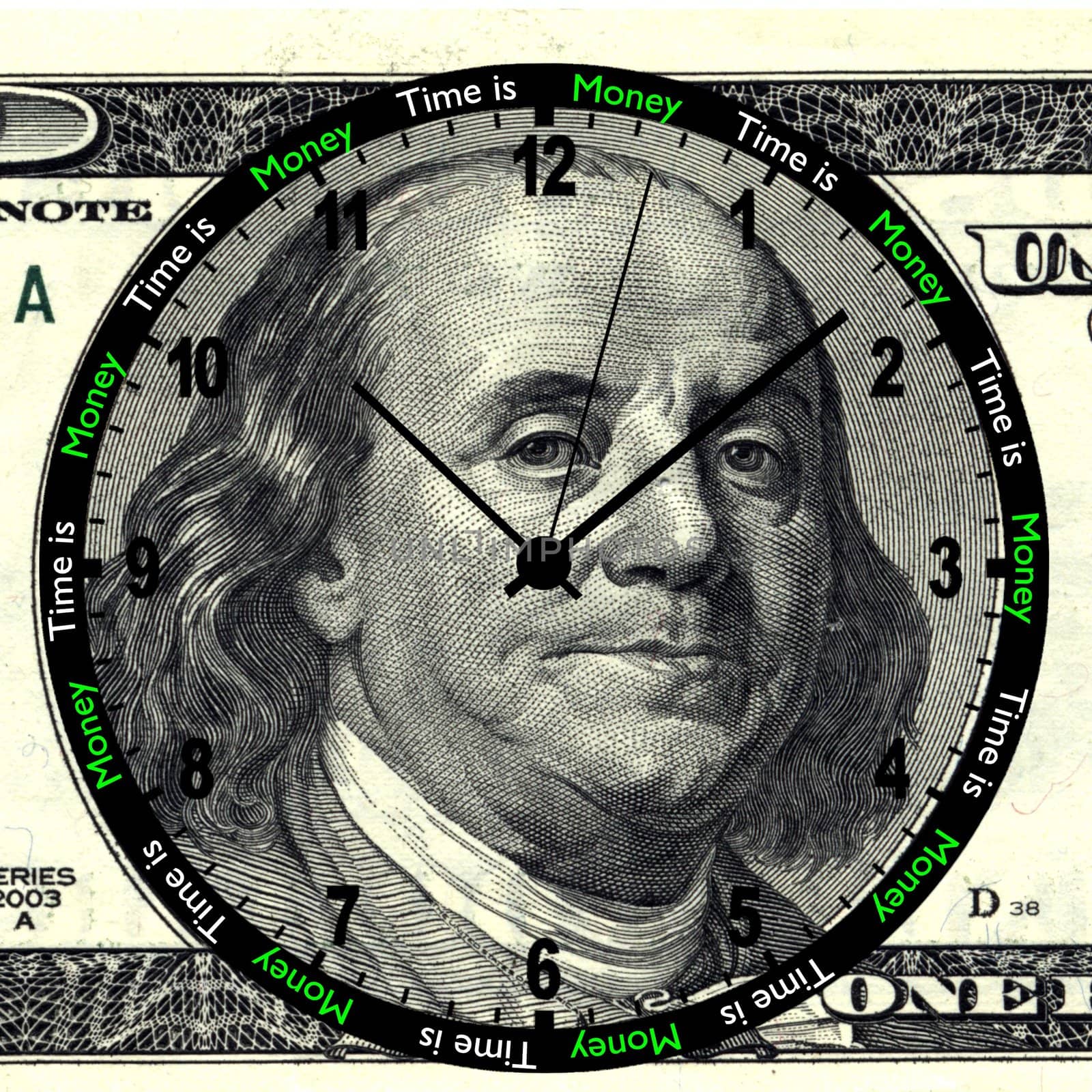 Time is Money 100 Dollar Clock by connelld