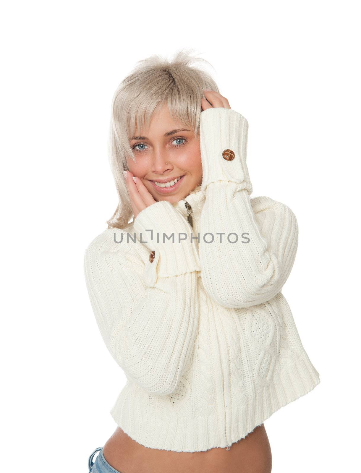 beauty portrait of a cheerful woman