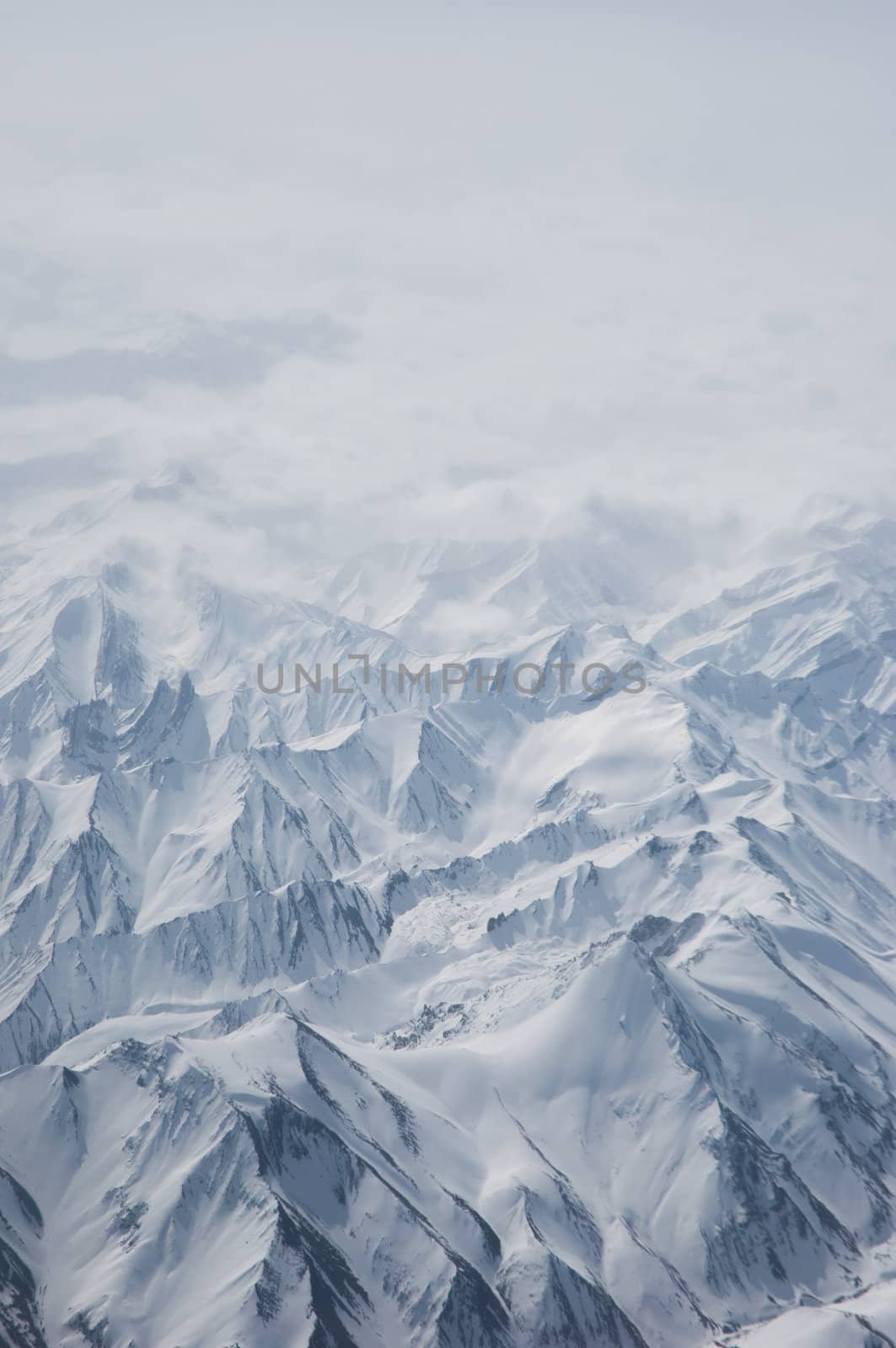 a bird eyes view of Karakoram in Ladakh, India