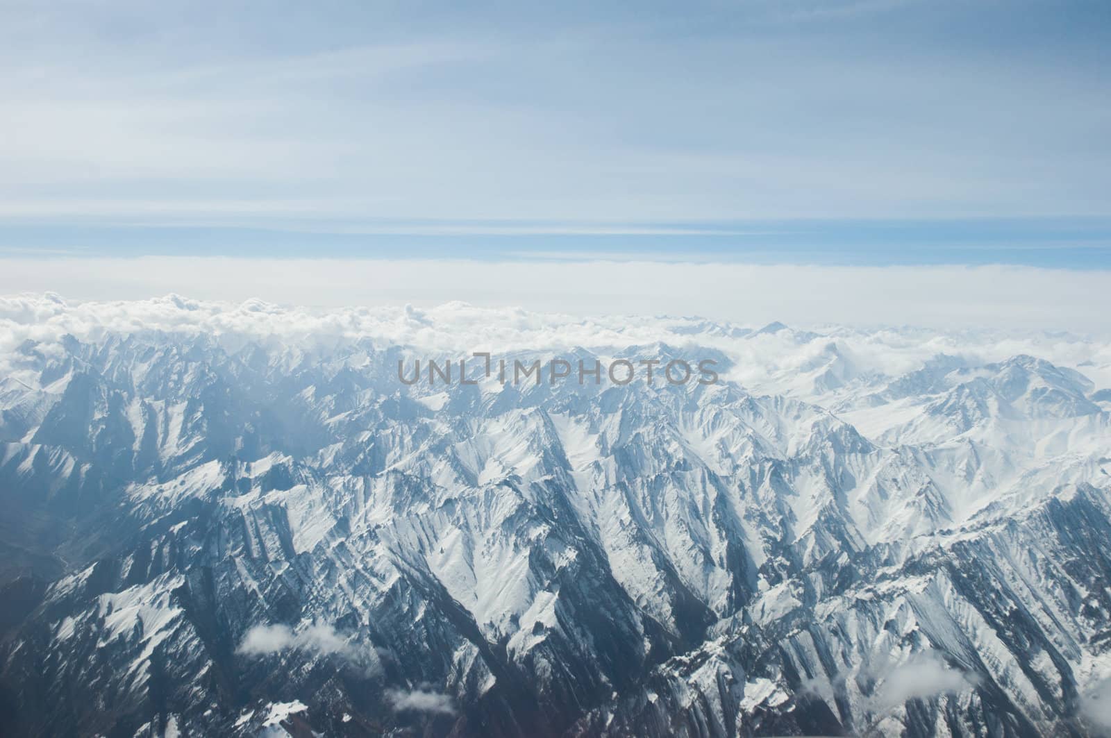 a bird eyes view of Karakoram in Ladakh, India