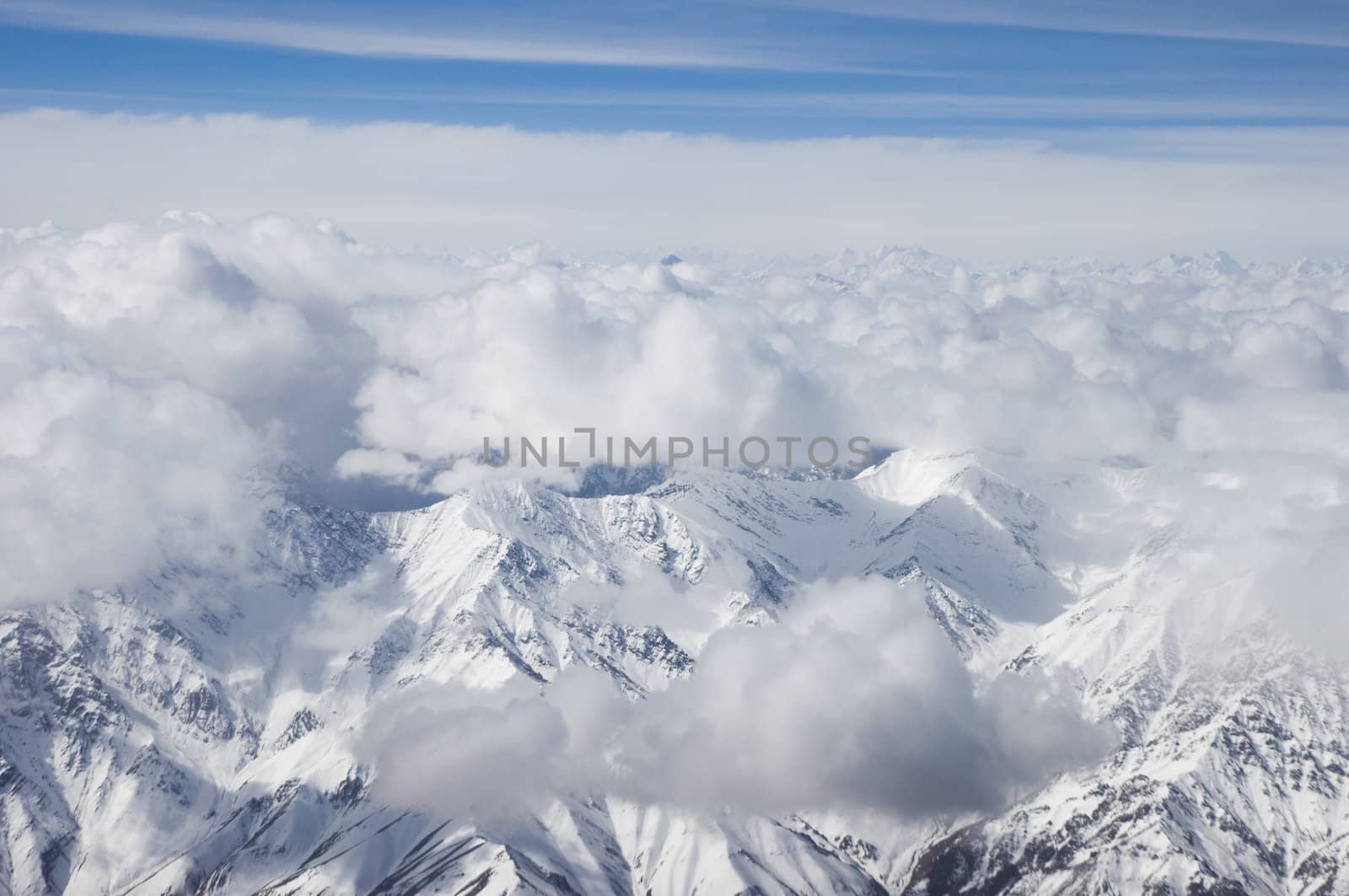 a bird eyes view of Karakoram in Ladakh, India