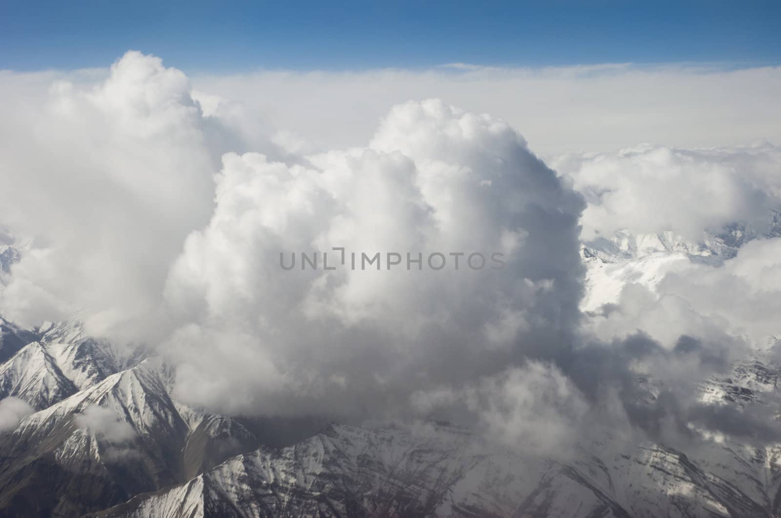 a bird eyes view of Karakoram in Ladakh, India