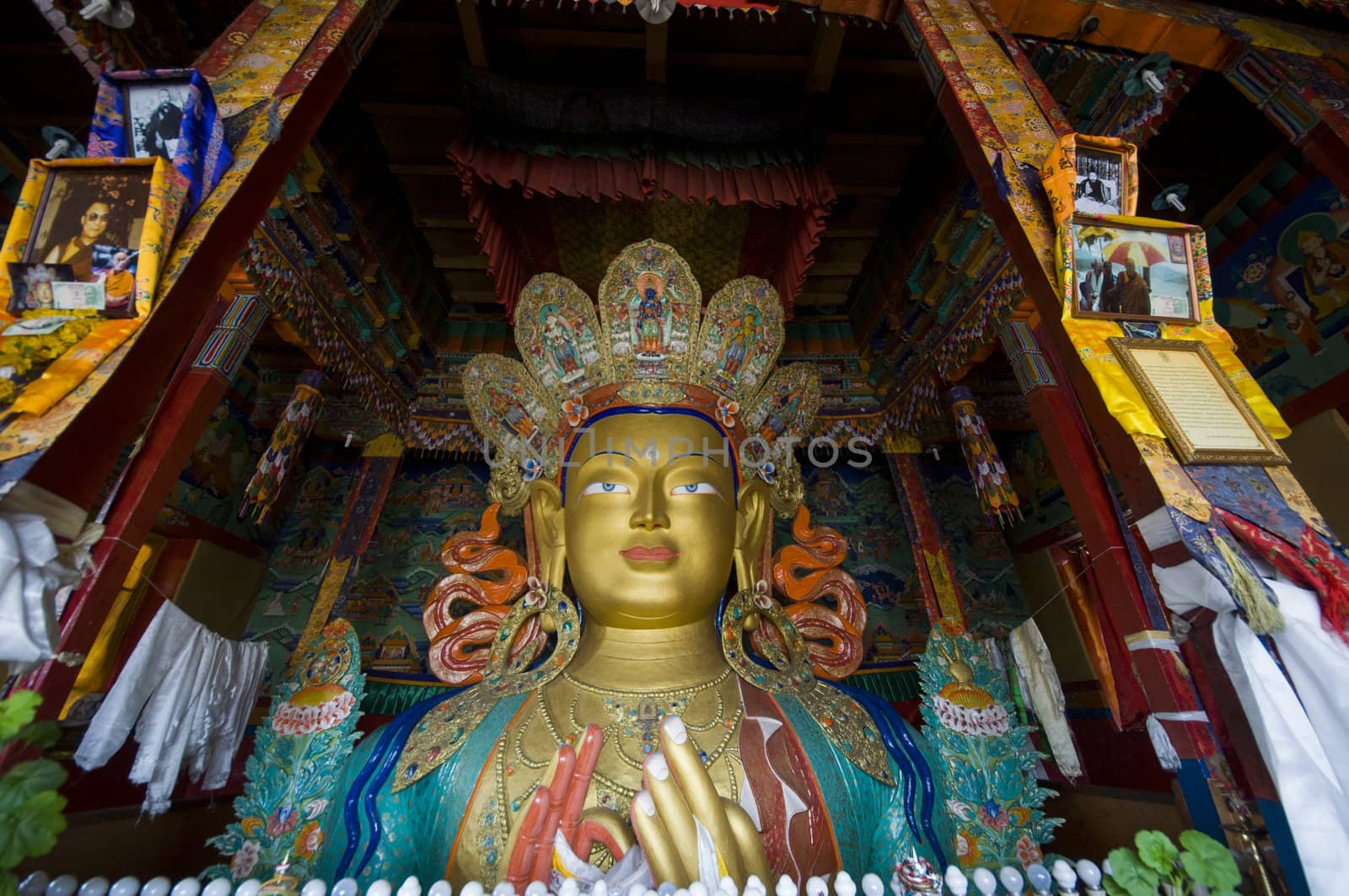 Chamkhang, statue of the future buddha, Leh, India