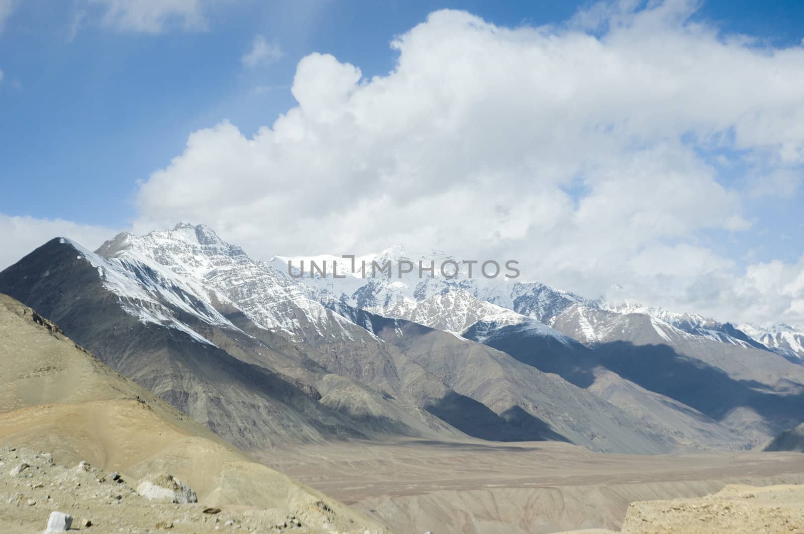 view of mountain and sky to Nubra valley, Leh, India