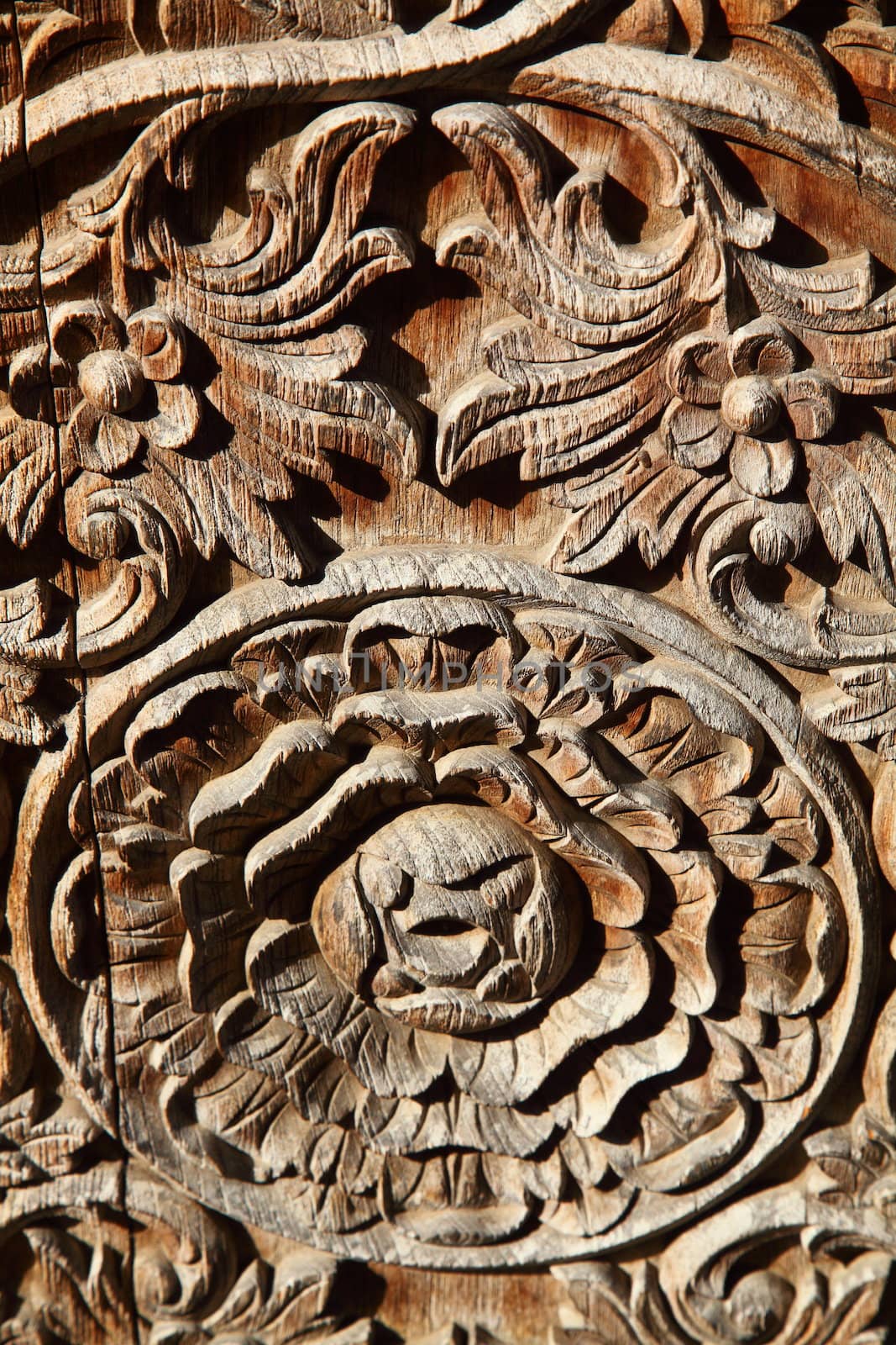 Unique carvings frequently adorn the gates in Central Java, Javanese traditional carving