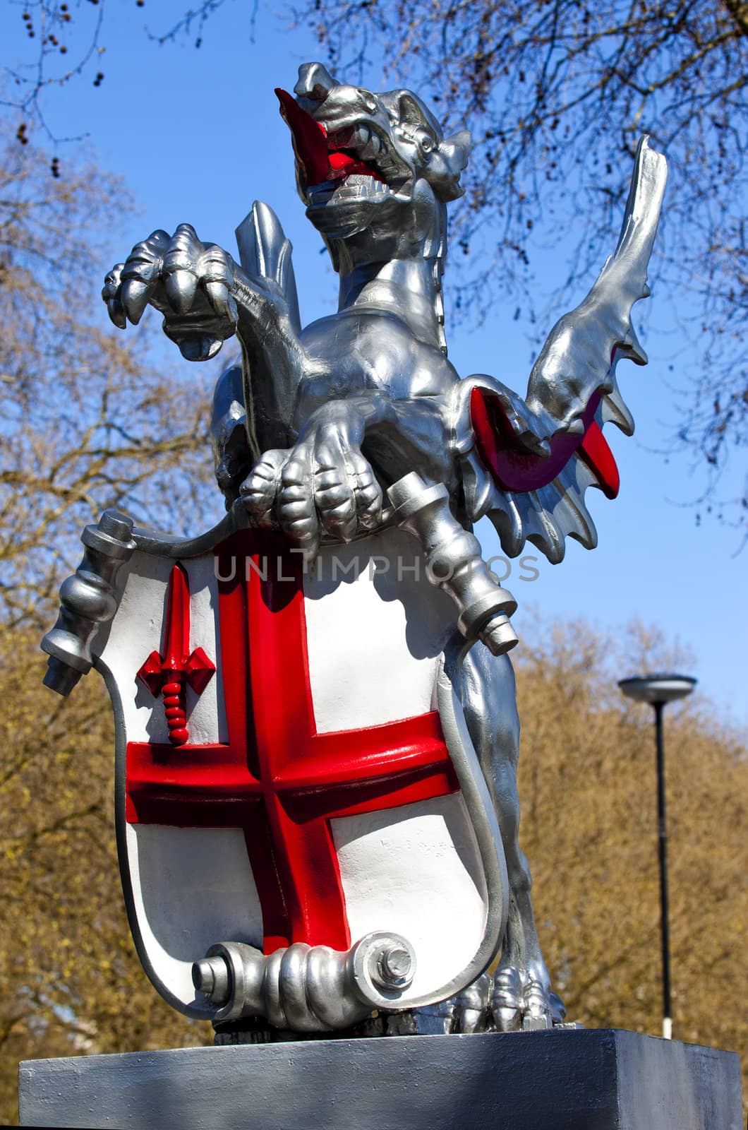One of the Dragon statues that mark your entry into the City of London.  This one is located along the Victoria Embankment.