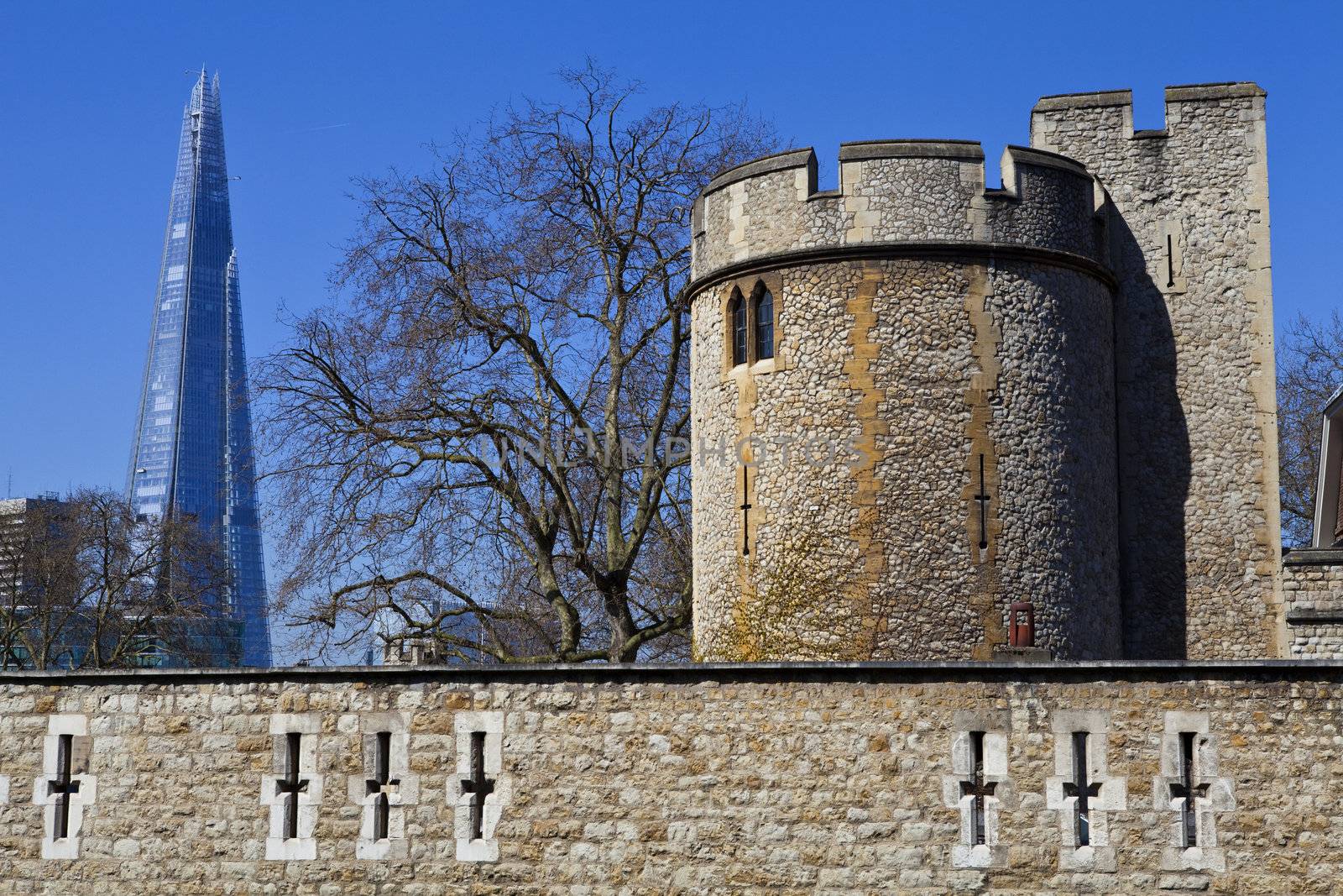 Tower of London and the Shard by chrisdorney