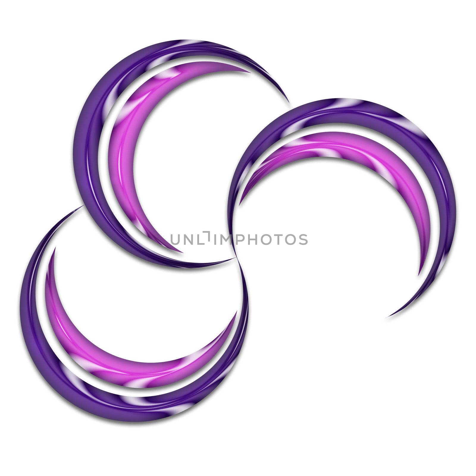 symbol purple and pink on a white background