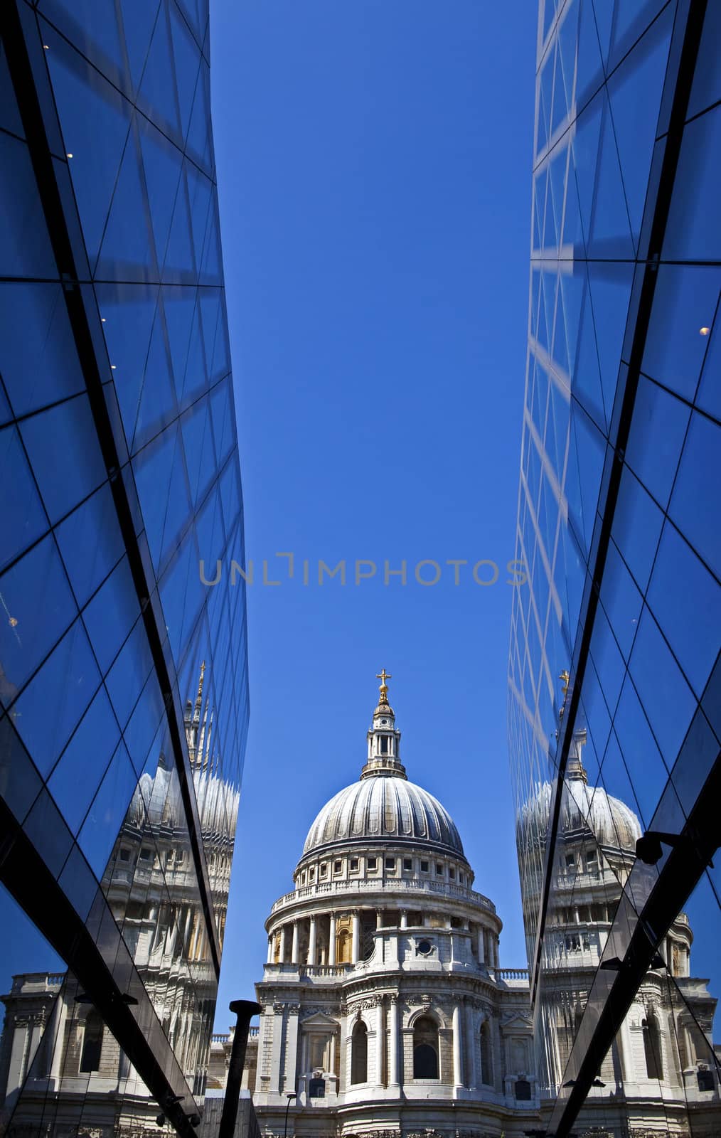 View of St. Paul's Cathedral in London.