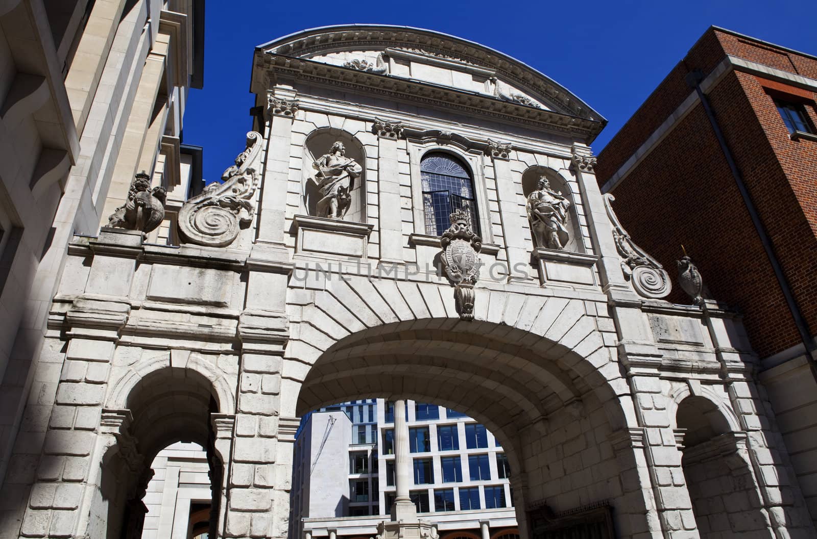 Temple Bar in London.  it is currently situated near St. Paul's Cathedral.