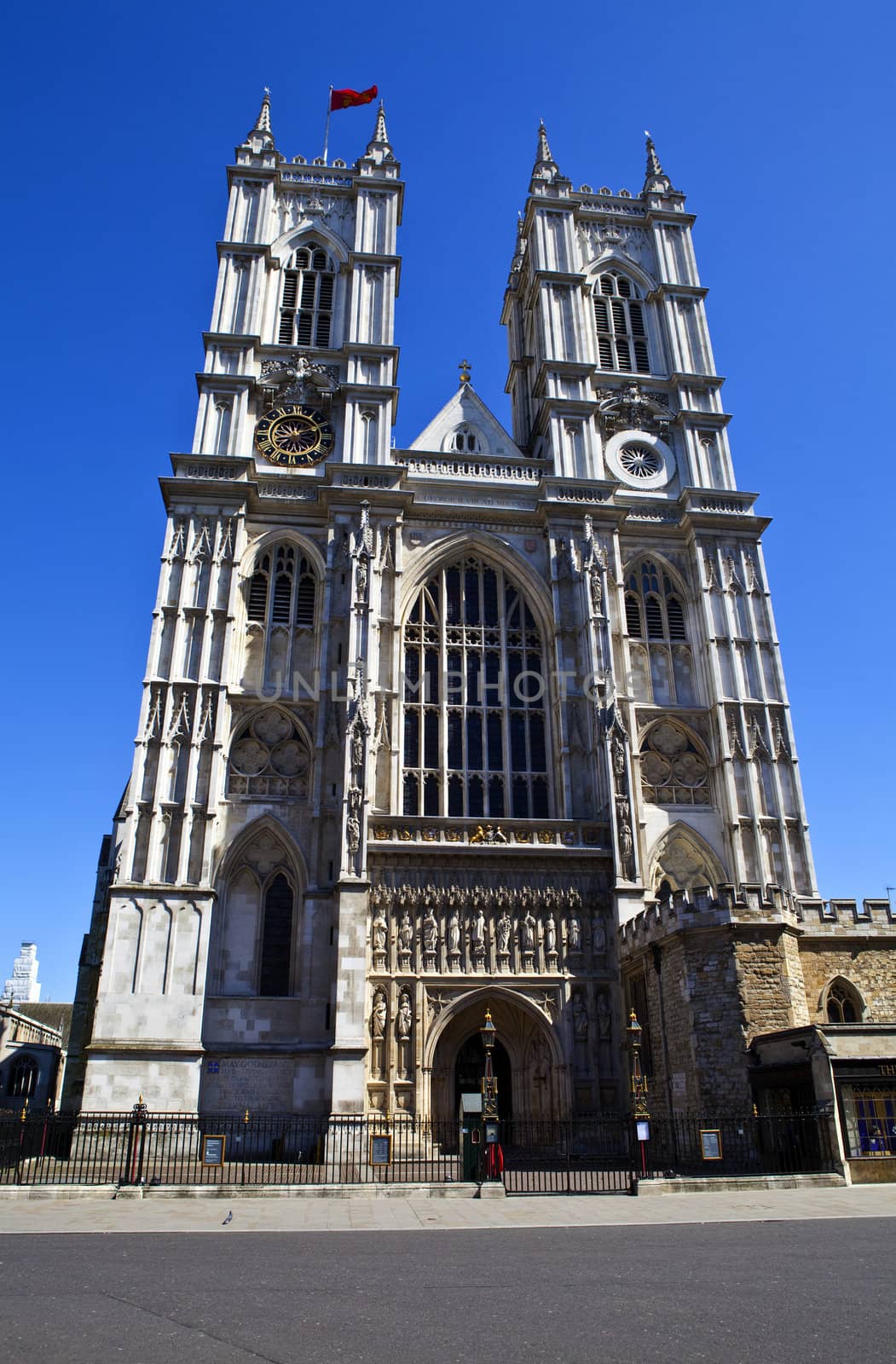 The beautiful Westminster Abbey in London.