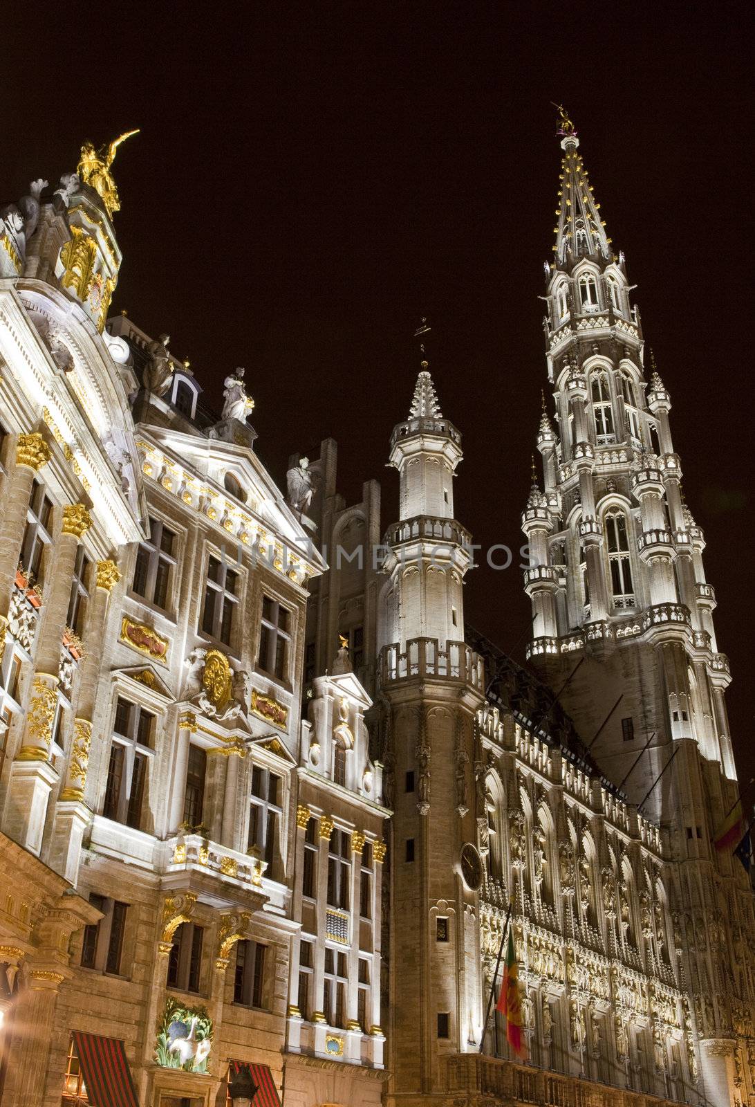 City Hall (Hotel de Ville) and Guildhalls in the Grand Place in  by chrisdorney