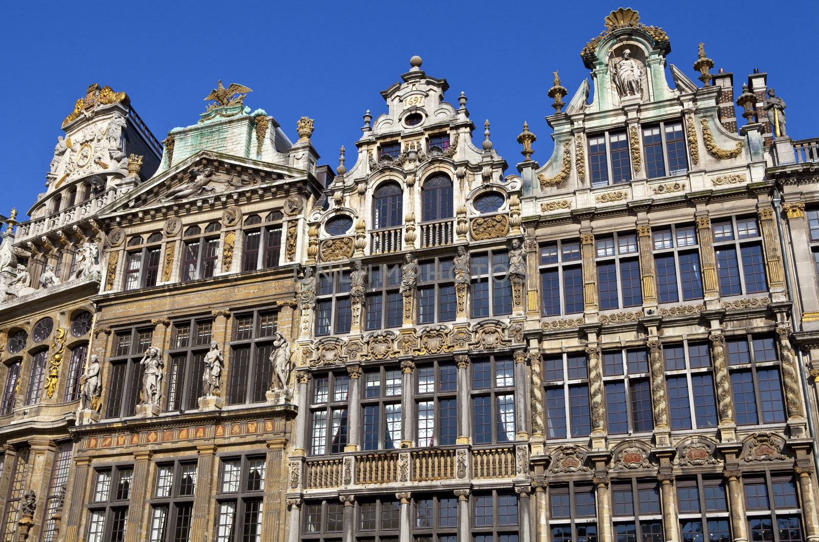 Guildhalls in the Grand Place in Brussels. by chrisdorney