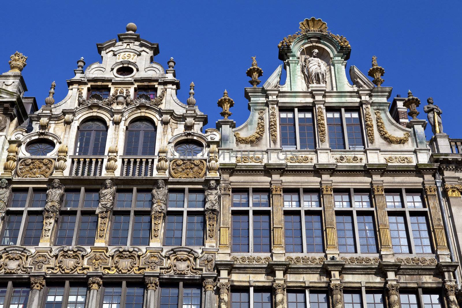 Guildhalls in the Grand Place in Brussels. by chrisdorney