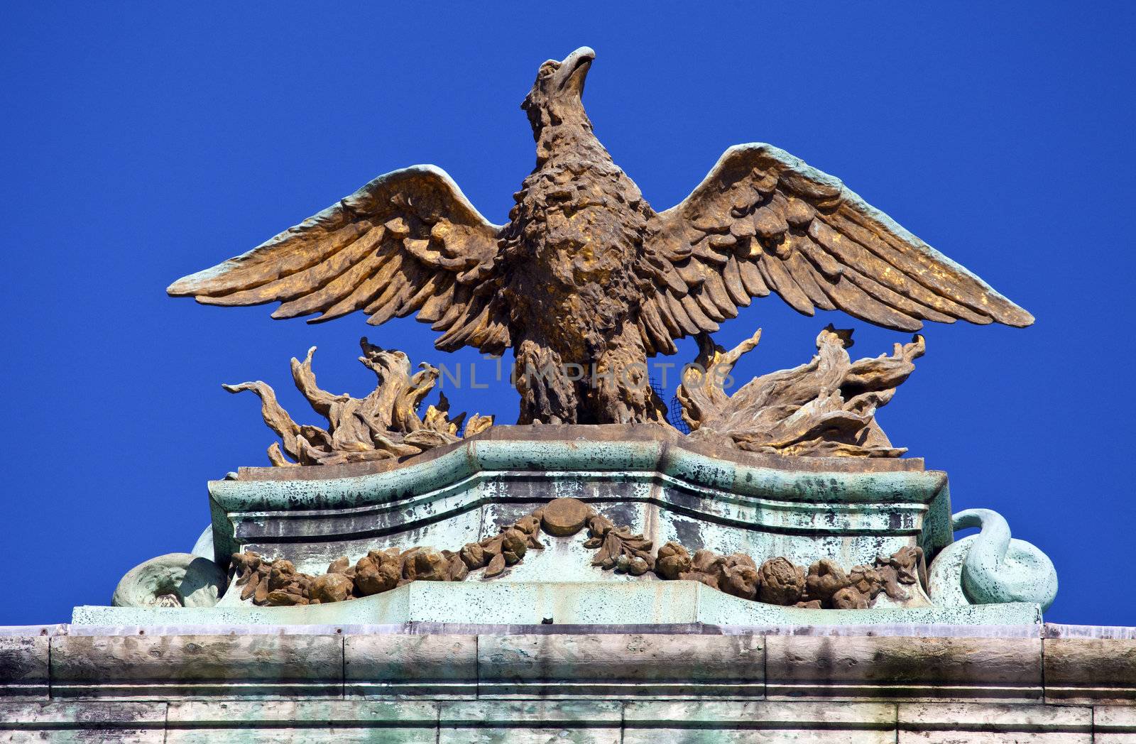 Sculpture on a Guildhall in Grand Place, Brussels by chrisdorney