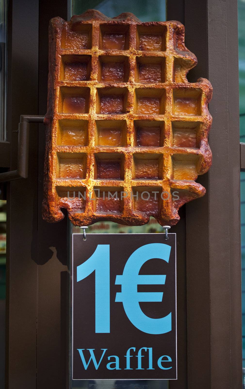 One Euro for a Belgian Waffle in Brussels.