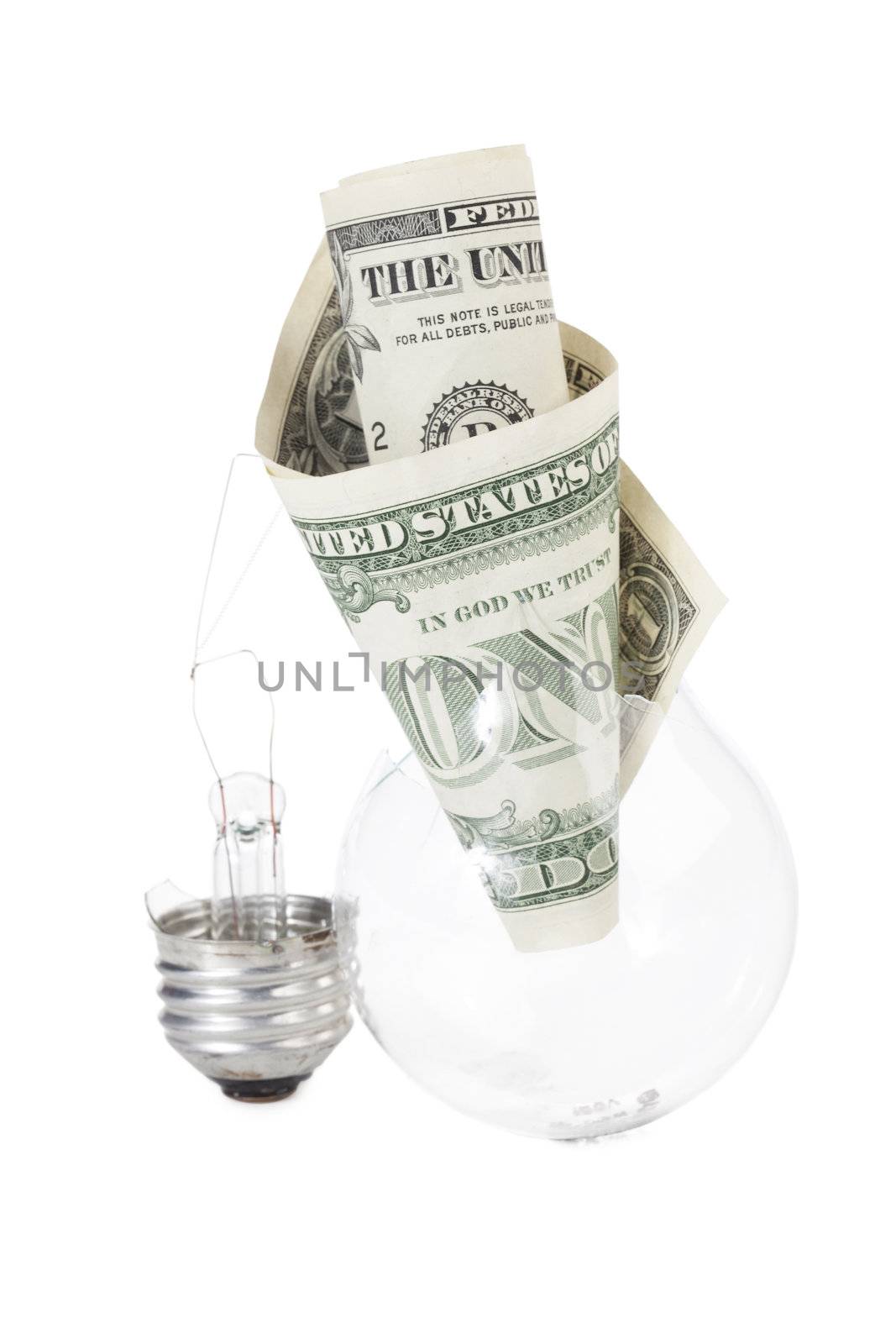 light  bulb with dollar by kozzi