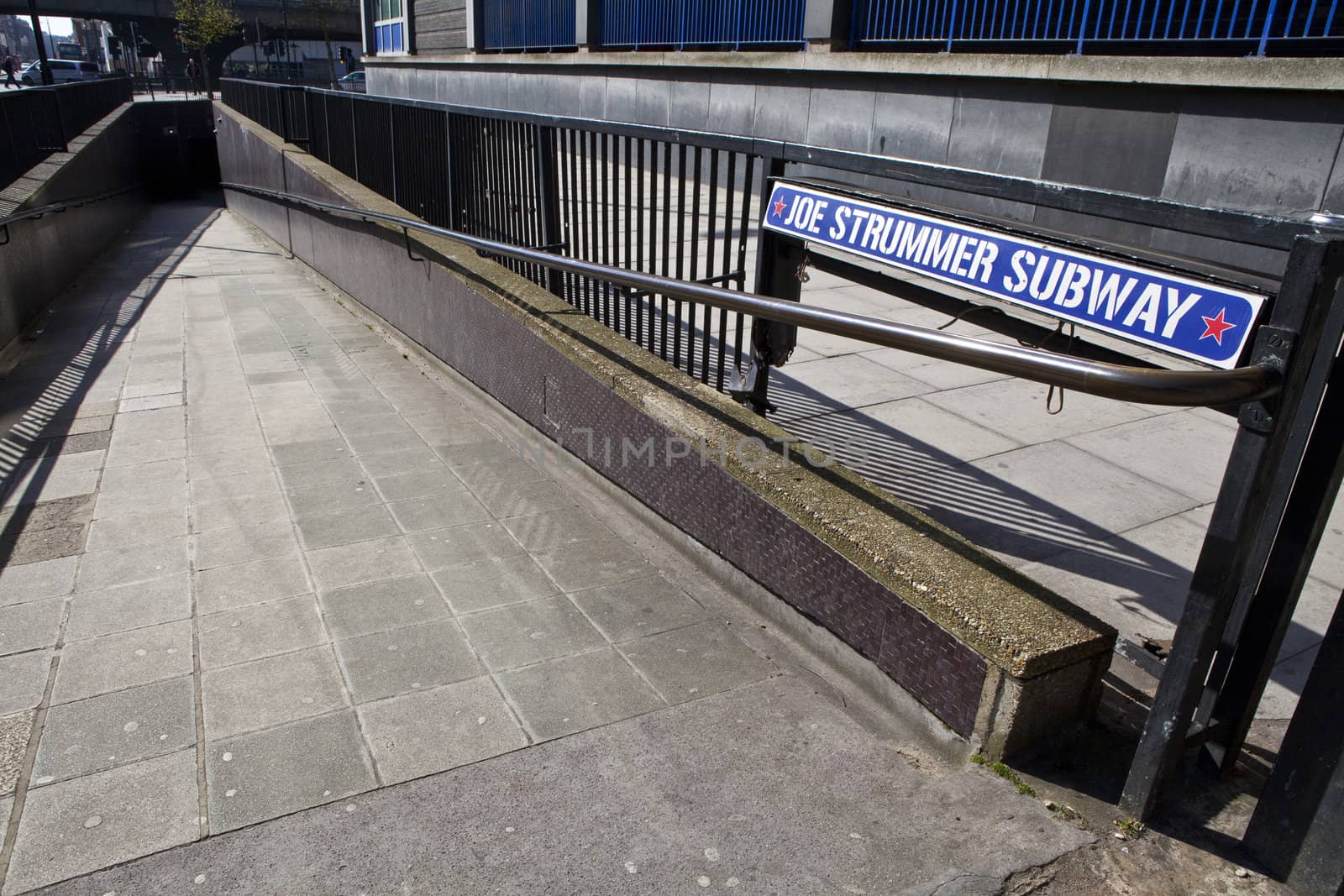 Joe Strummer Subway in Paddington, London.  This is where Joe Strummer used to busk before finding fame with 'The Clash'.