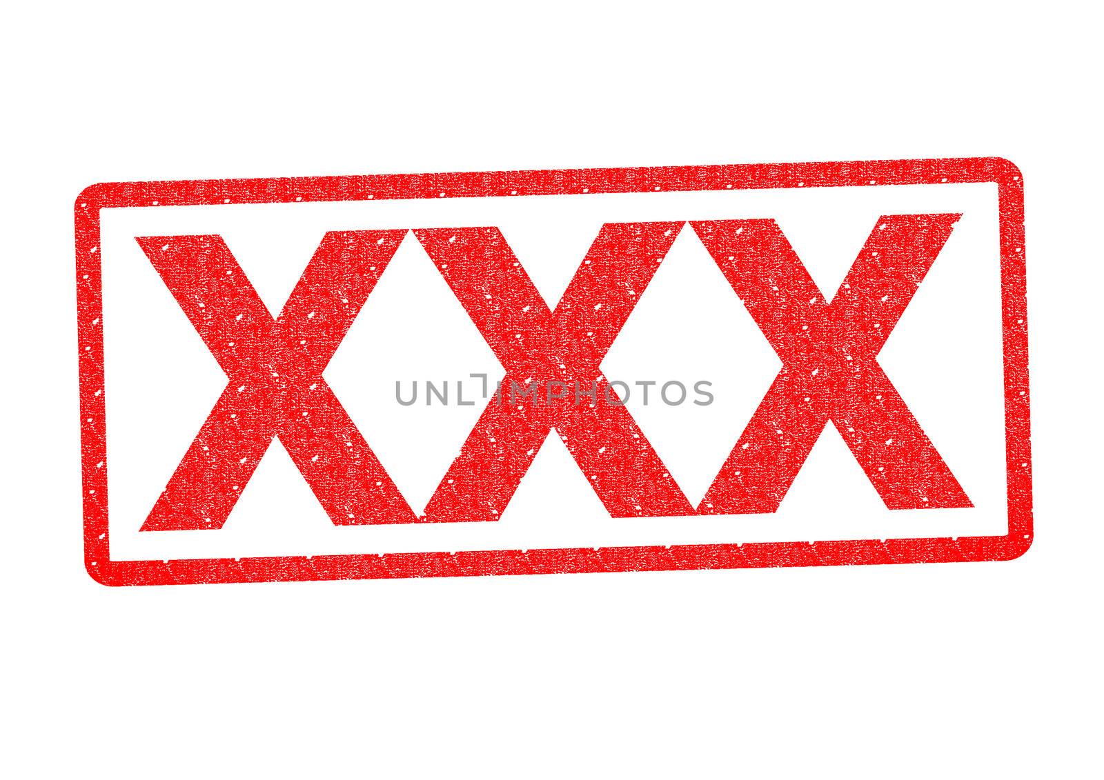 XXX Rubber Stamp over a white background.